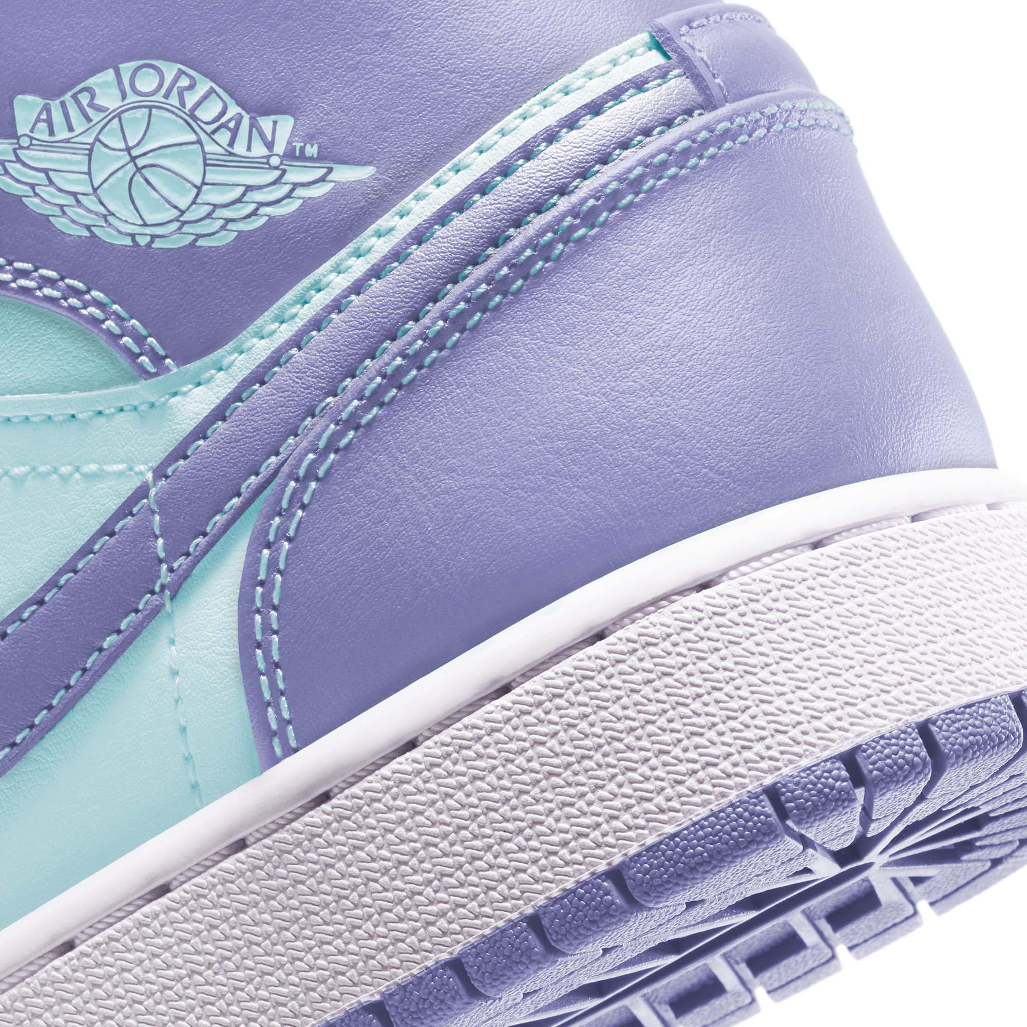 Air Jordan 1 Youth Mid 'Purple Pulse' Shoes - Image 3