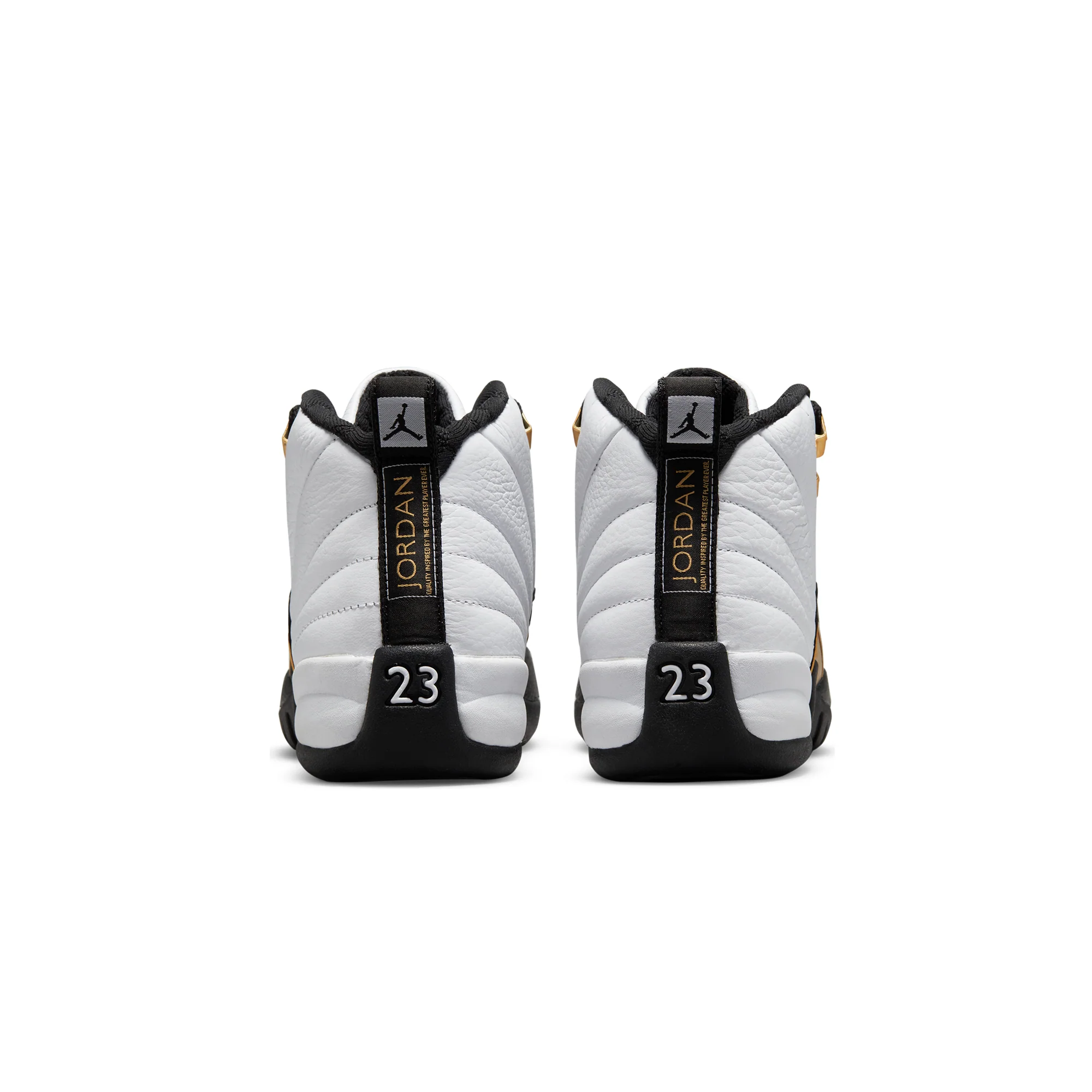 Air Jordan Kids 12 Retro GS Shoes 'White/Metallic Gold' - Image 3