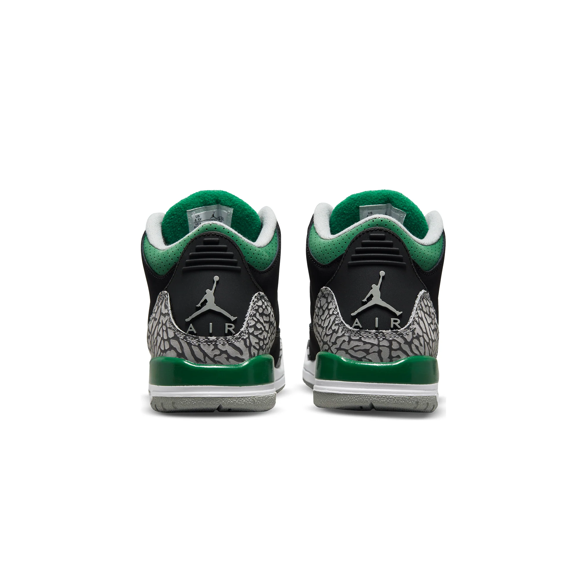 Air Jordan Kids 3 Retro GS Shoes 'Black/Pine Green' - Image 3