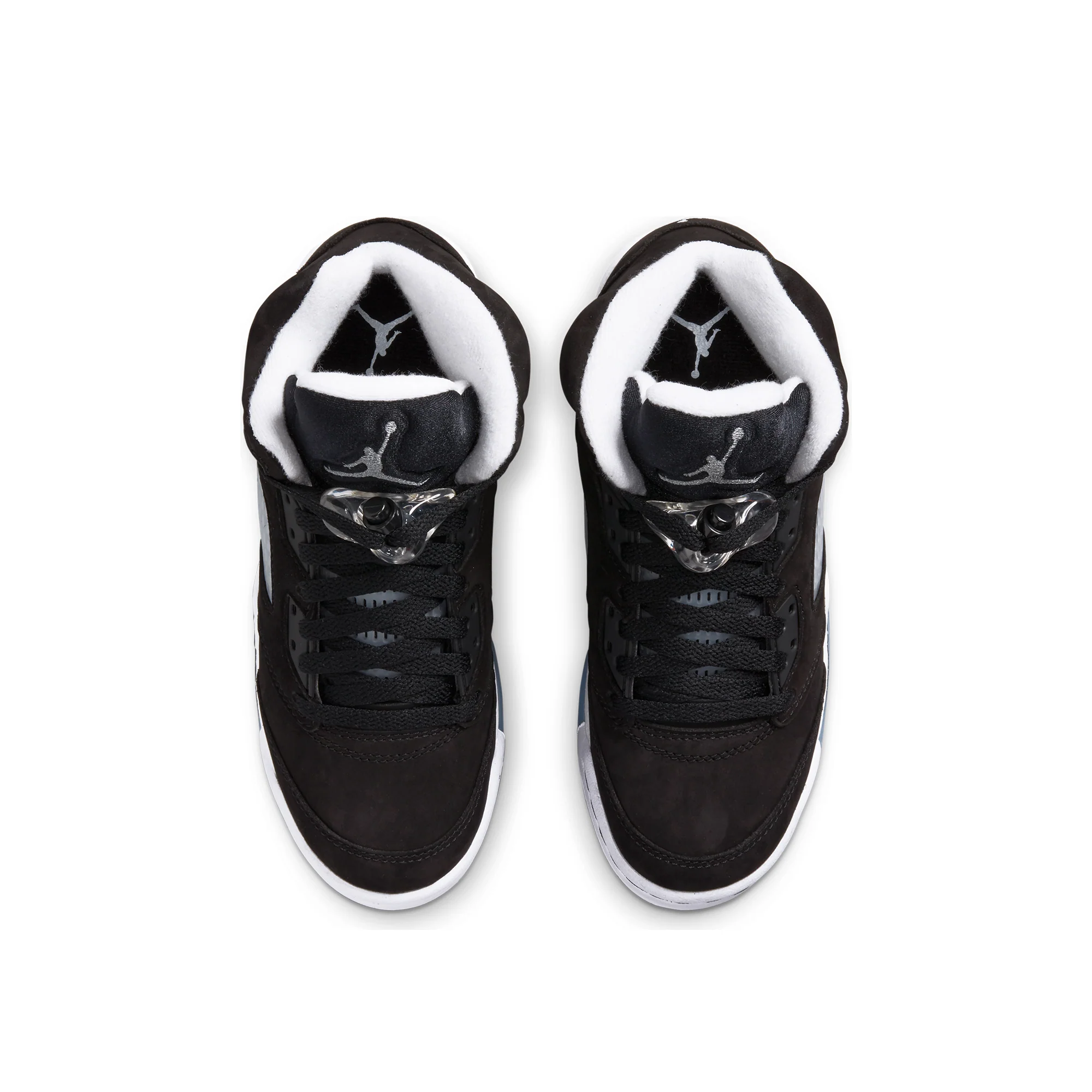 Air Jordan Big Kids 5 Retro Shoes Black/Cool Grey - Image 4