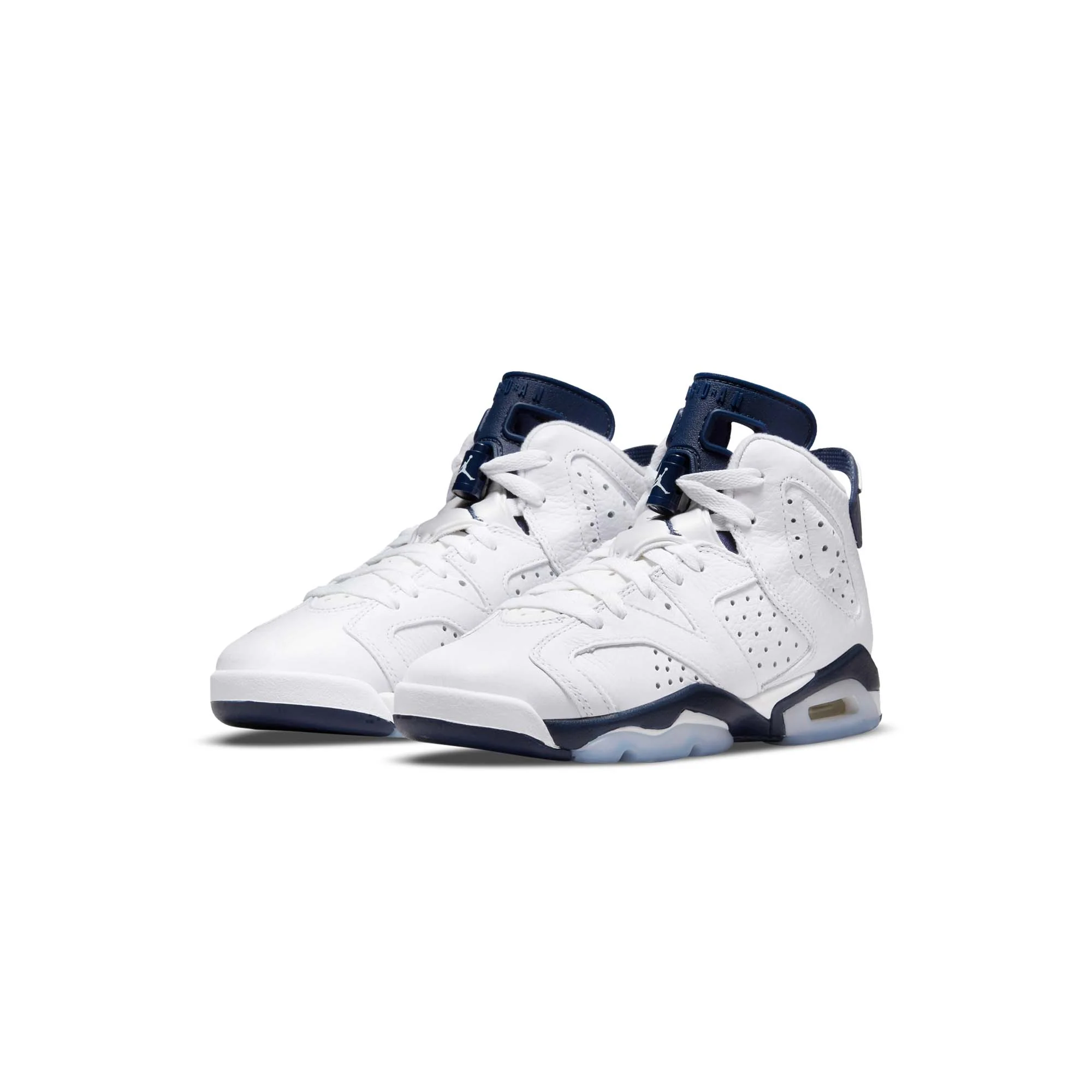 Air Jordan Kids 6 Retro GS Shoes 'White/Midnight Navy' - Image 2