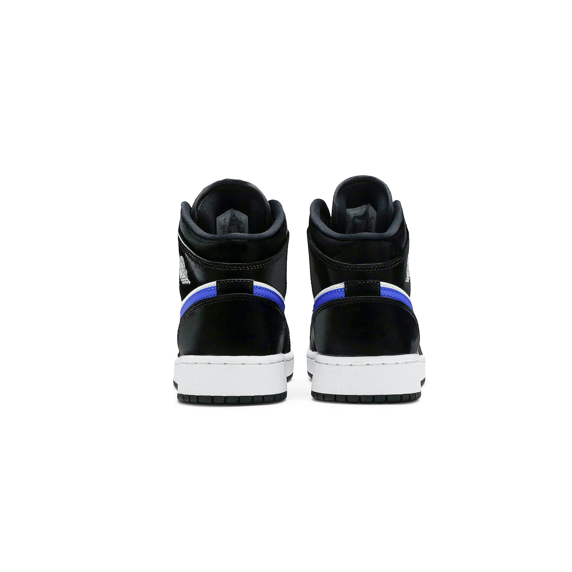 Air Jordan 1 Youth Mid 'Black Racer Blue' Shoes - Image 3