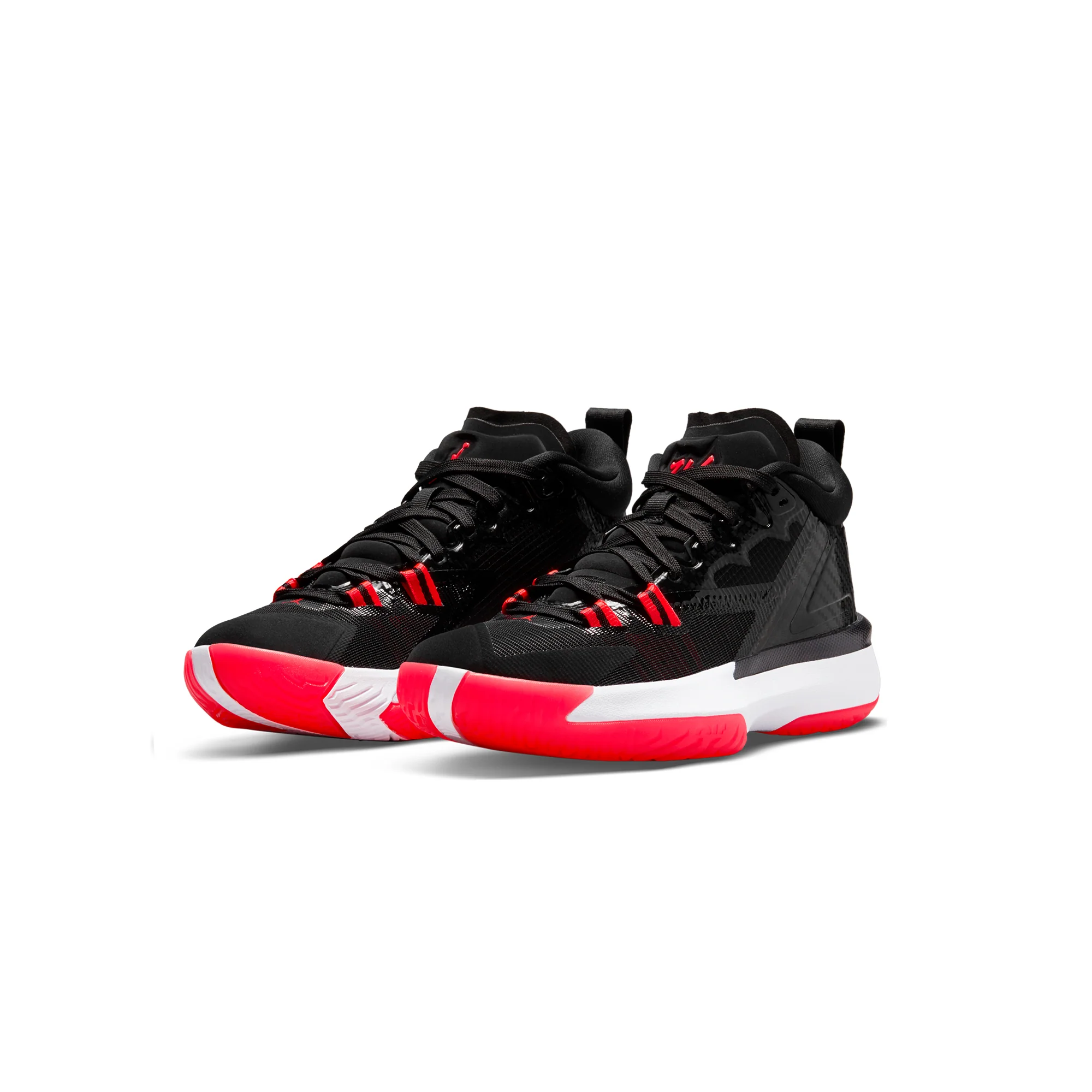 Jordan Big Kids Zion 1 Shoes Black/Bright Crimson - Image 2