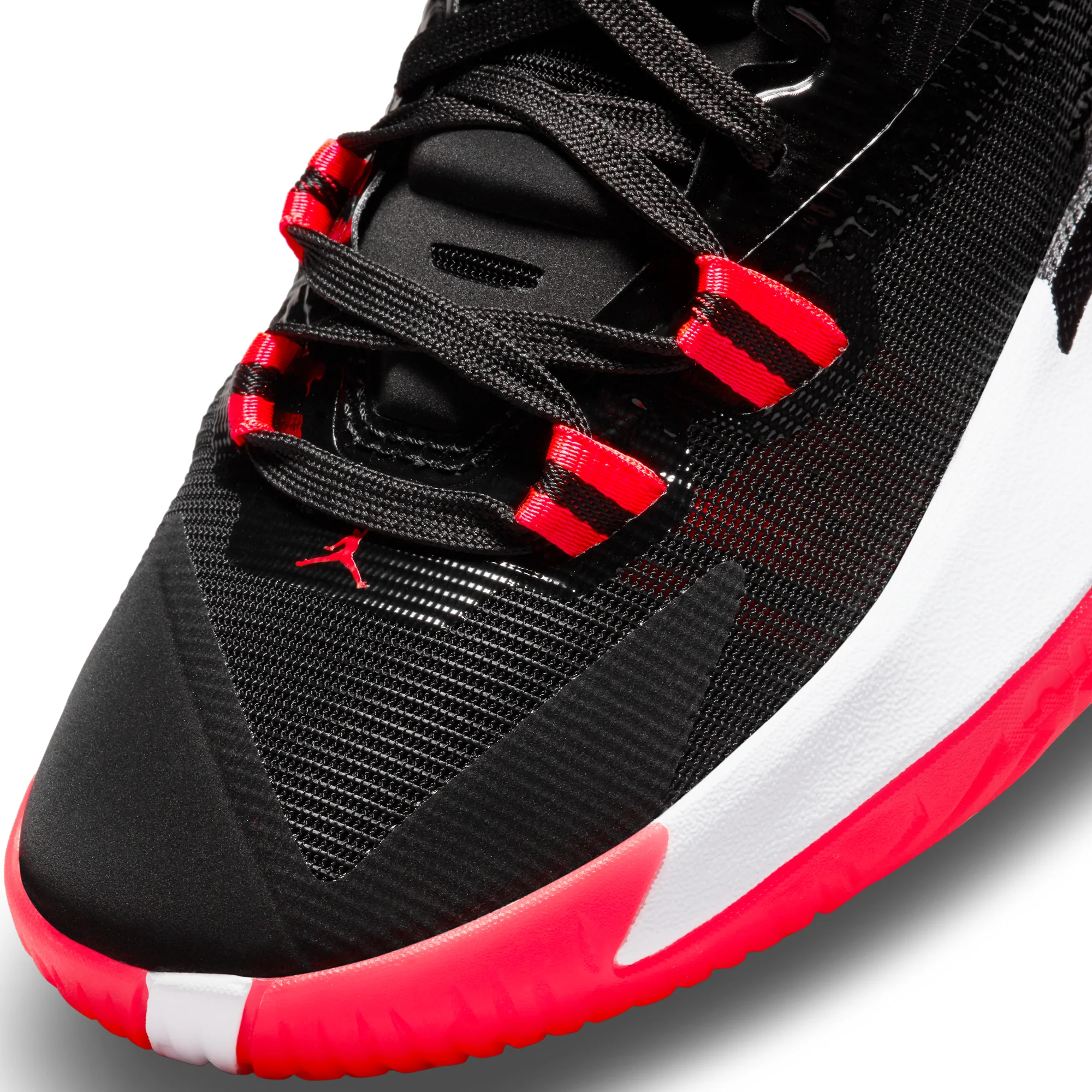 Jordan Big Kids Zion 1 Shoes Black/Bright Crimson - Image 4