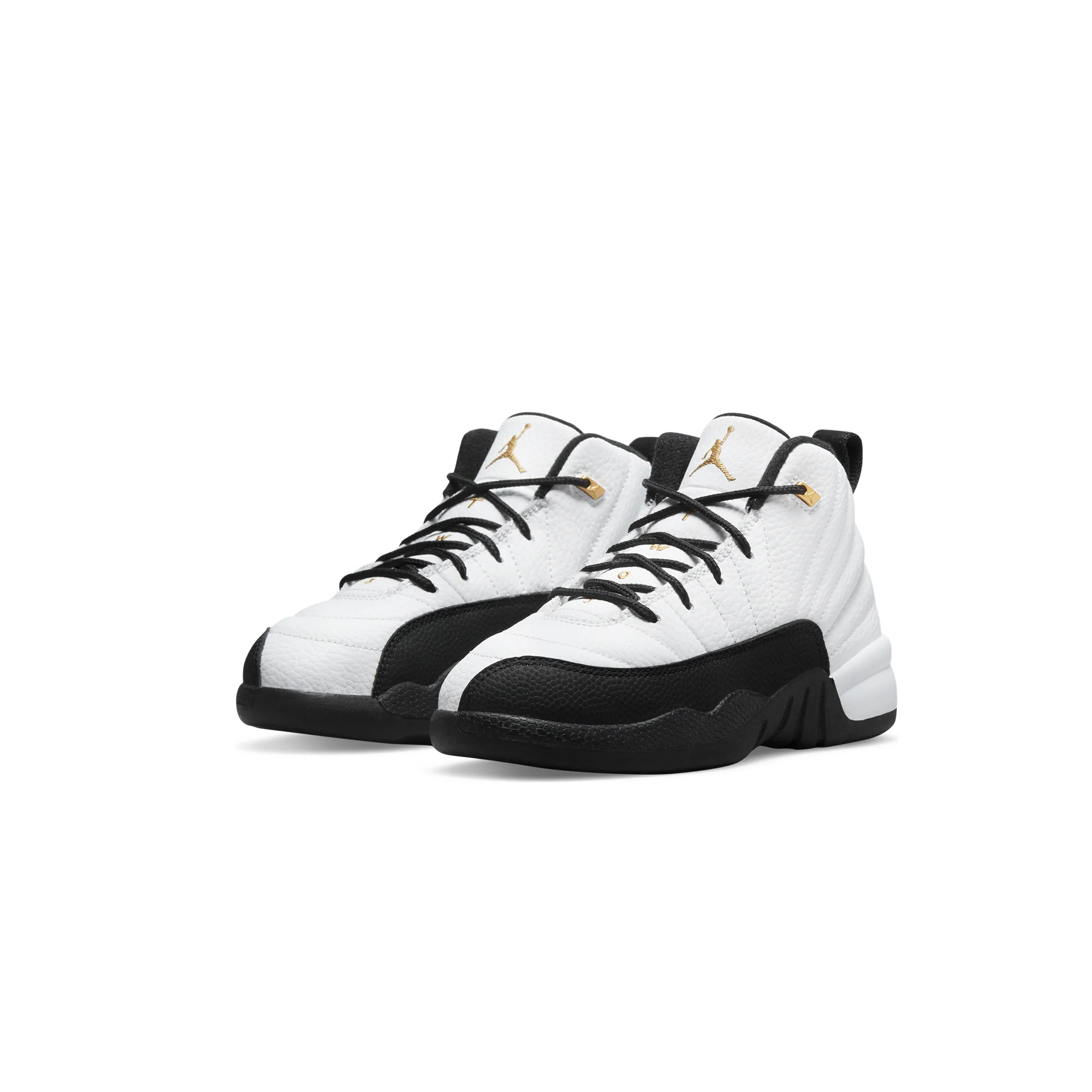 Air Jordan Little Kids 12 Retro Shoes 'White/Metallic Gold' - Image 2