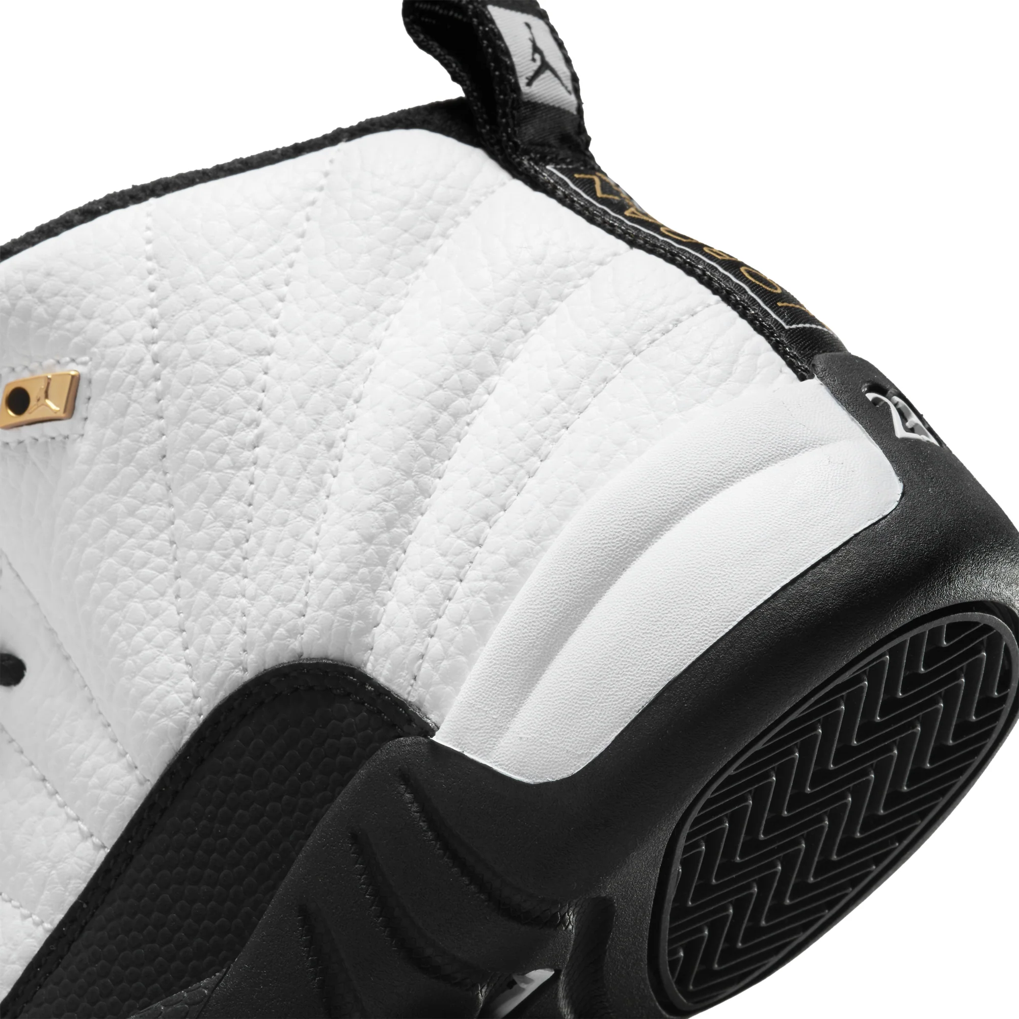 Air Jordan Little Kids 12 Retro Shoes 'White/Metallic Gold' - Image 4