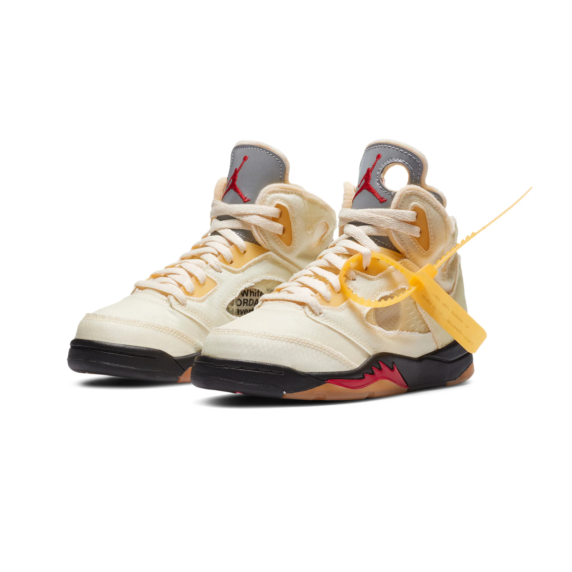 Air Jordan Off-White Little Kids 5 Retro SP Shoes - Image 2