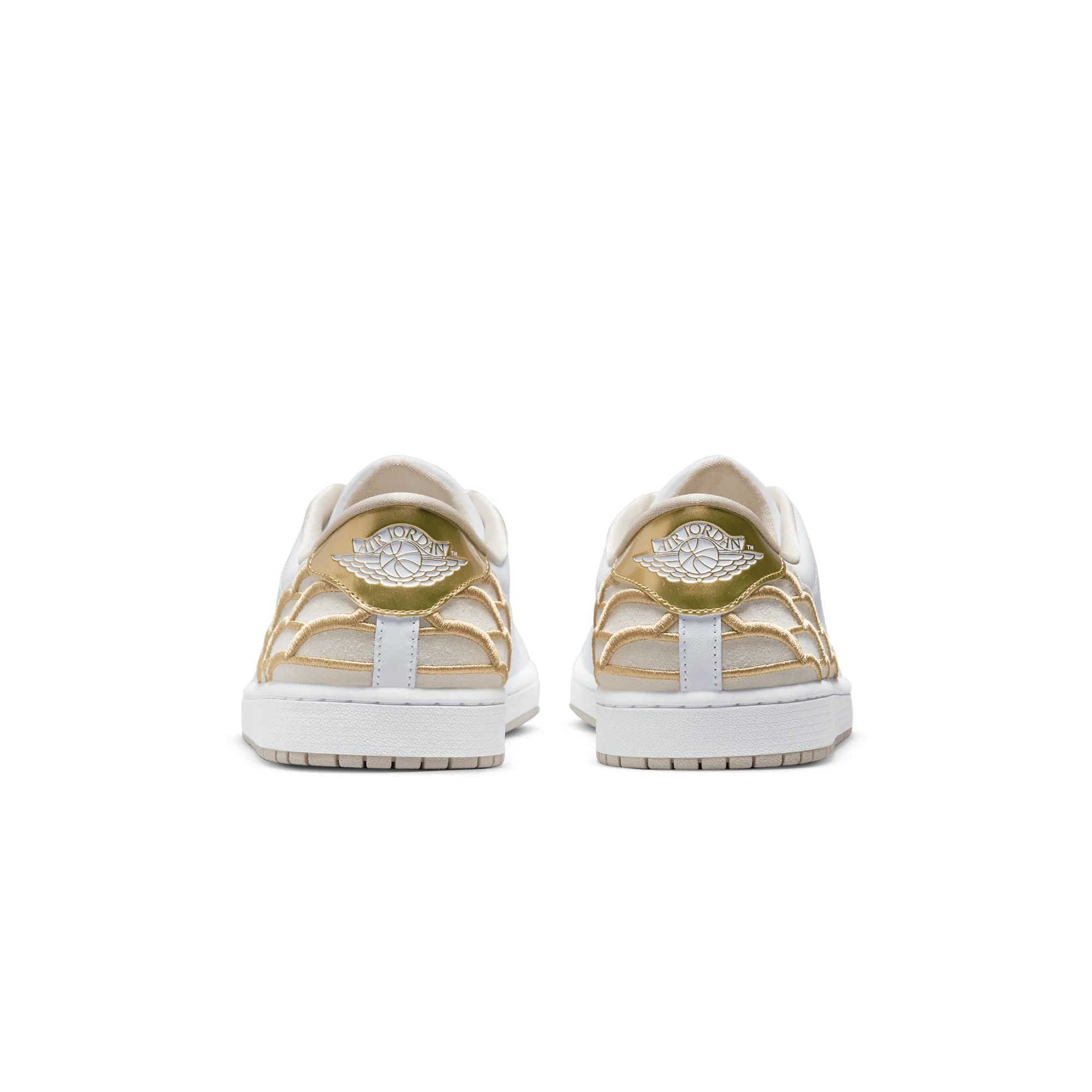 Air Jordan Mens 1 Centre Court Shoes 'White/Ly Orewood' - Image 3