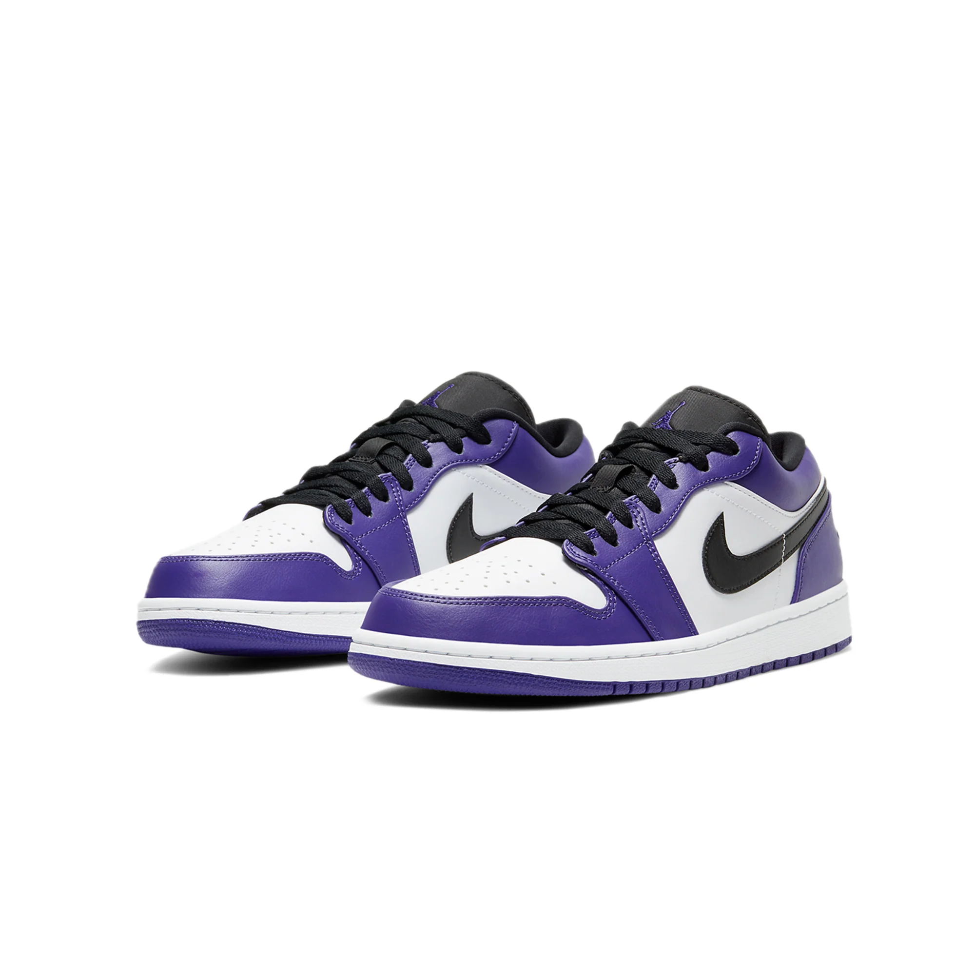 Air Jordan Mens 1 Low 'Court Purple' Shoes - Image 2