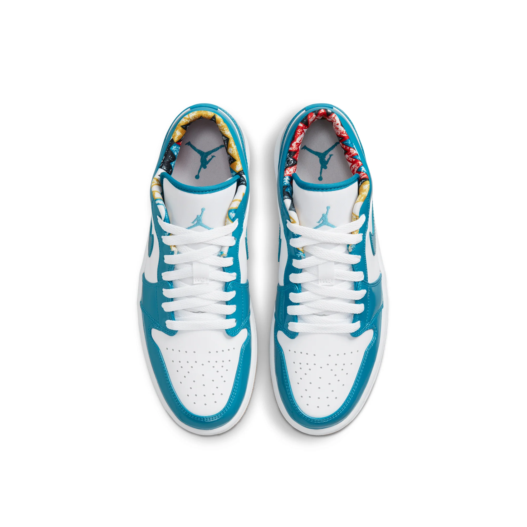 Air Jordan Mens 1 Low SE Shoes 'Cyber Teal' - Image 4