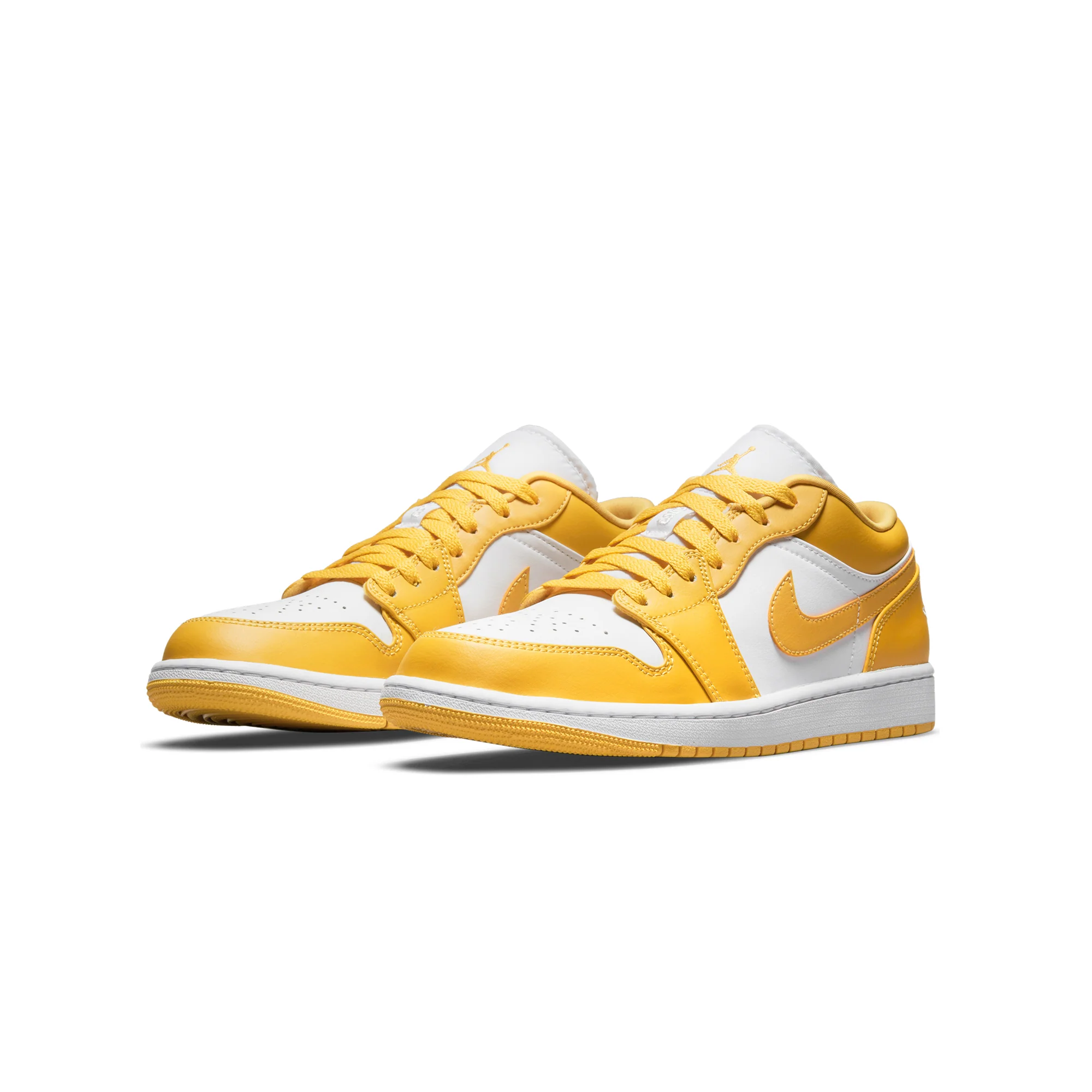 Air Jordan Mens 1 Low Shoes White/Pollen - Image 2