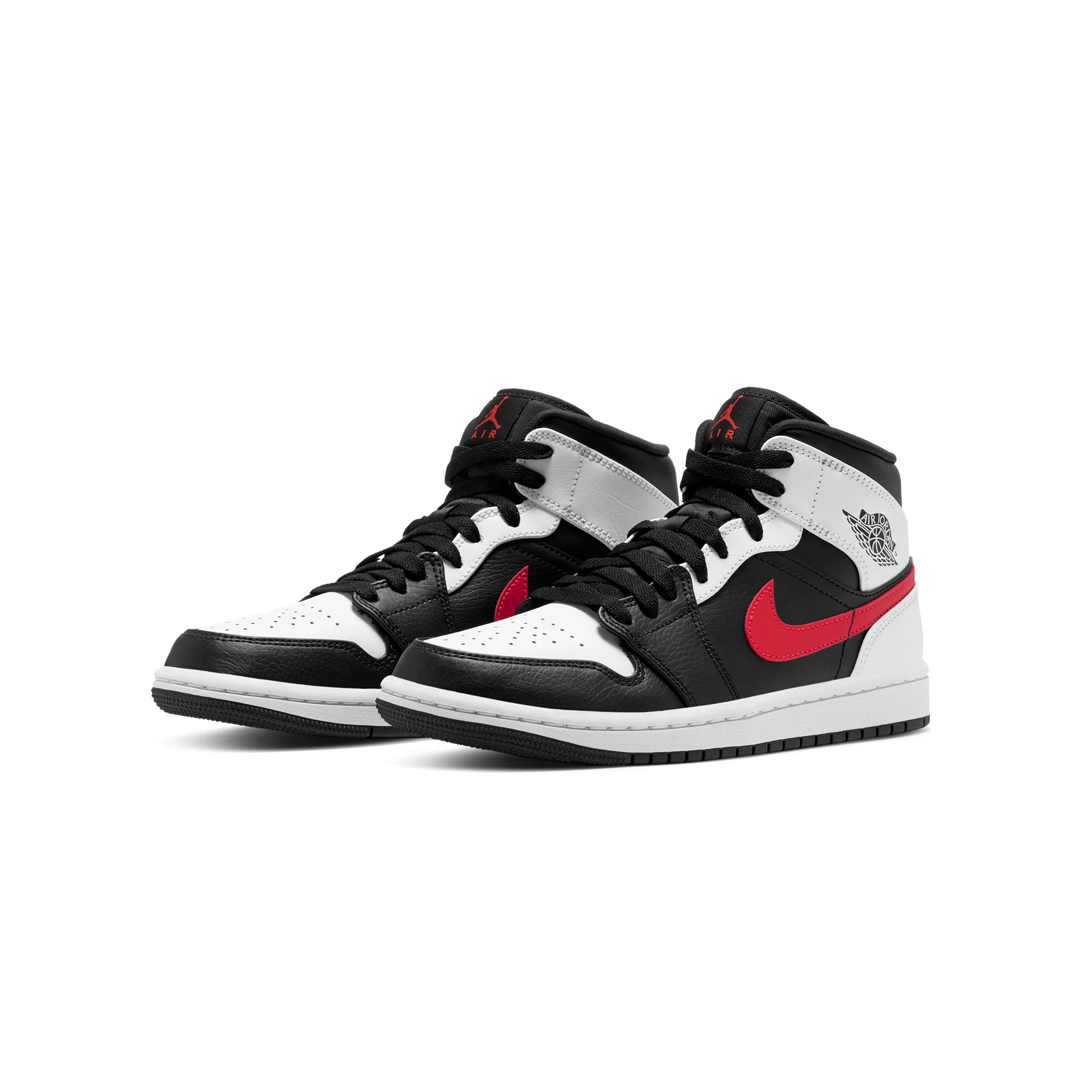 Air Jordan 1 Mens Mid 'Chile Red' Shoes - Image 2