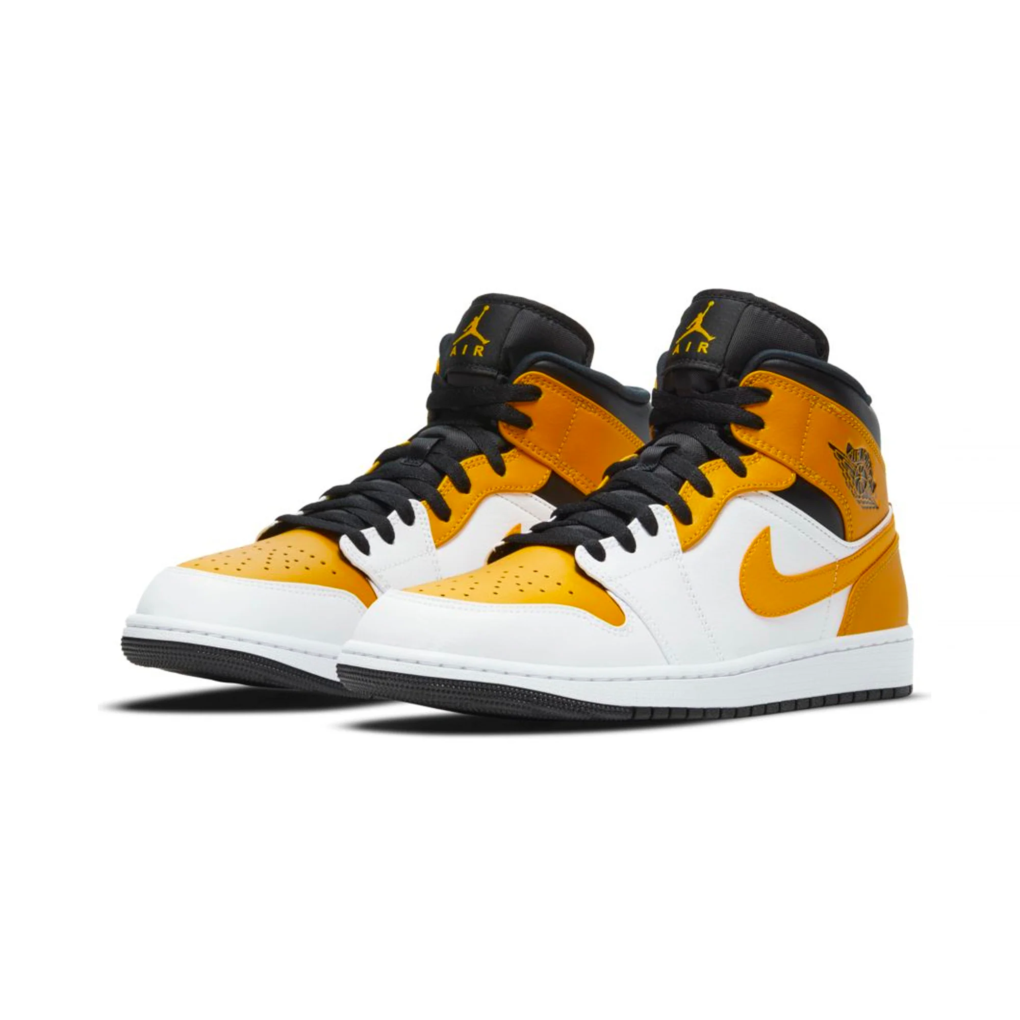 Air Jordan 1 Mens Mid 'University Gold' Shoes - Image 2