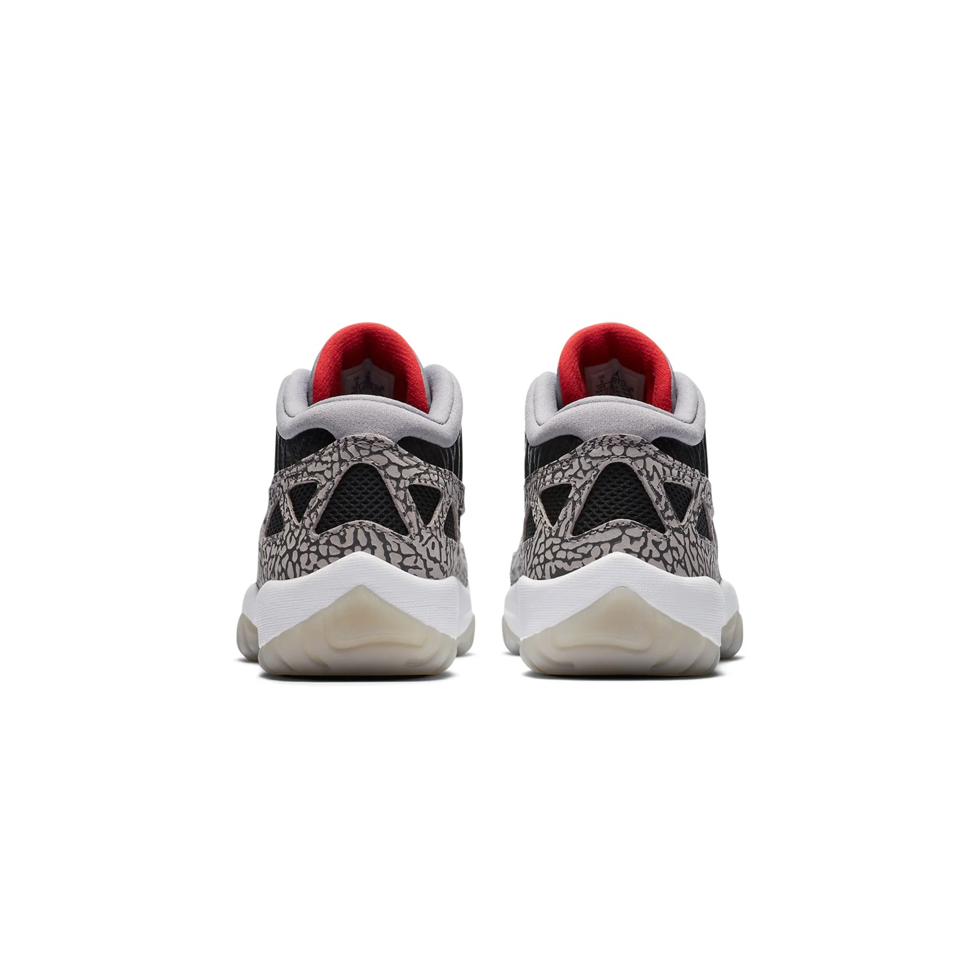 Air Jordan Mens 11 Low IE Black Cement Shoes - Image 3