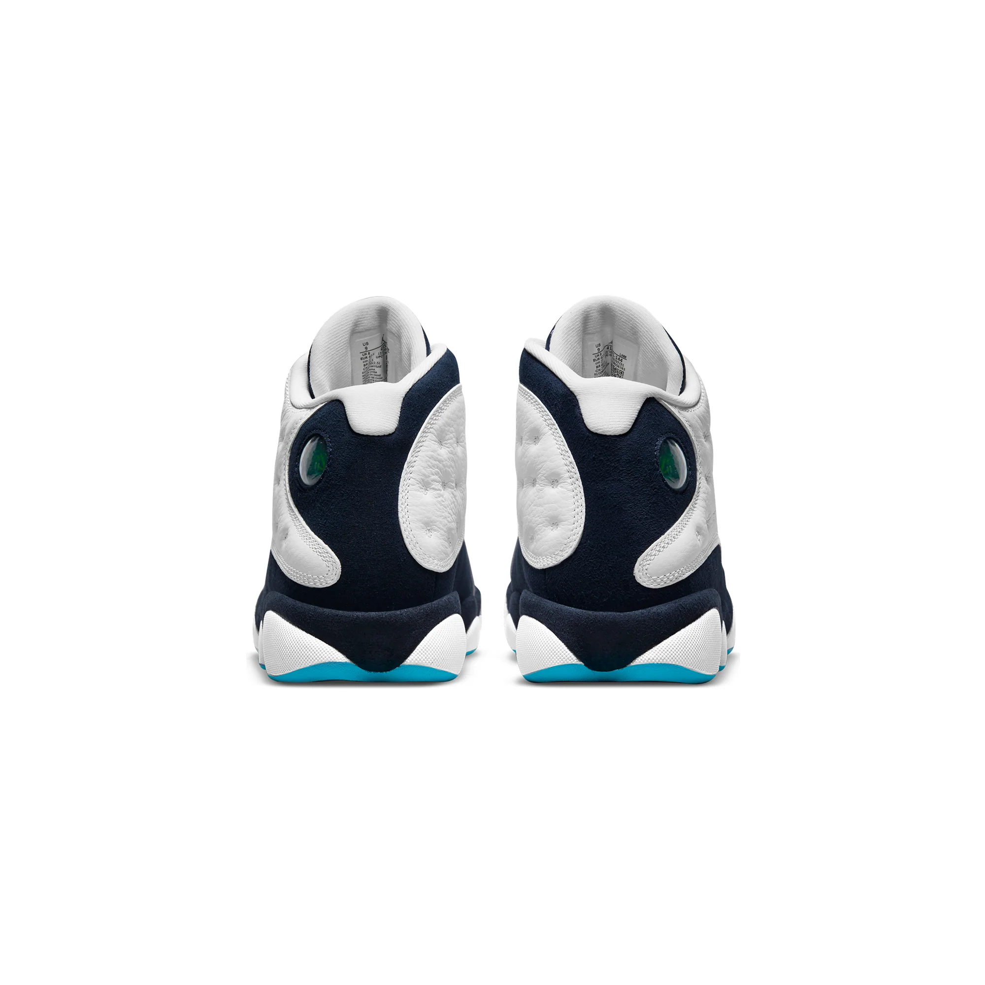 Air Jordan Mens 13 Retro Shoes White/DK Powder Blue - Image 3