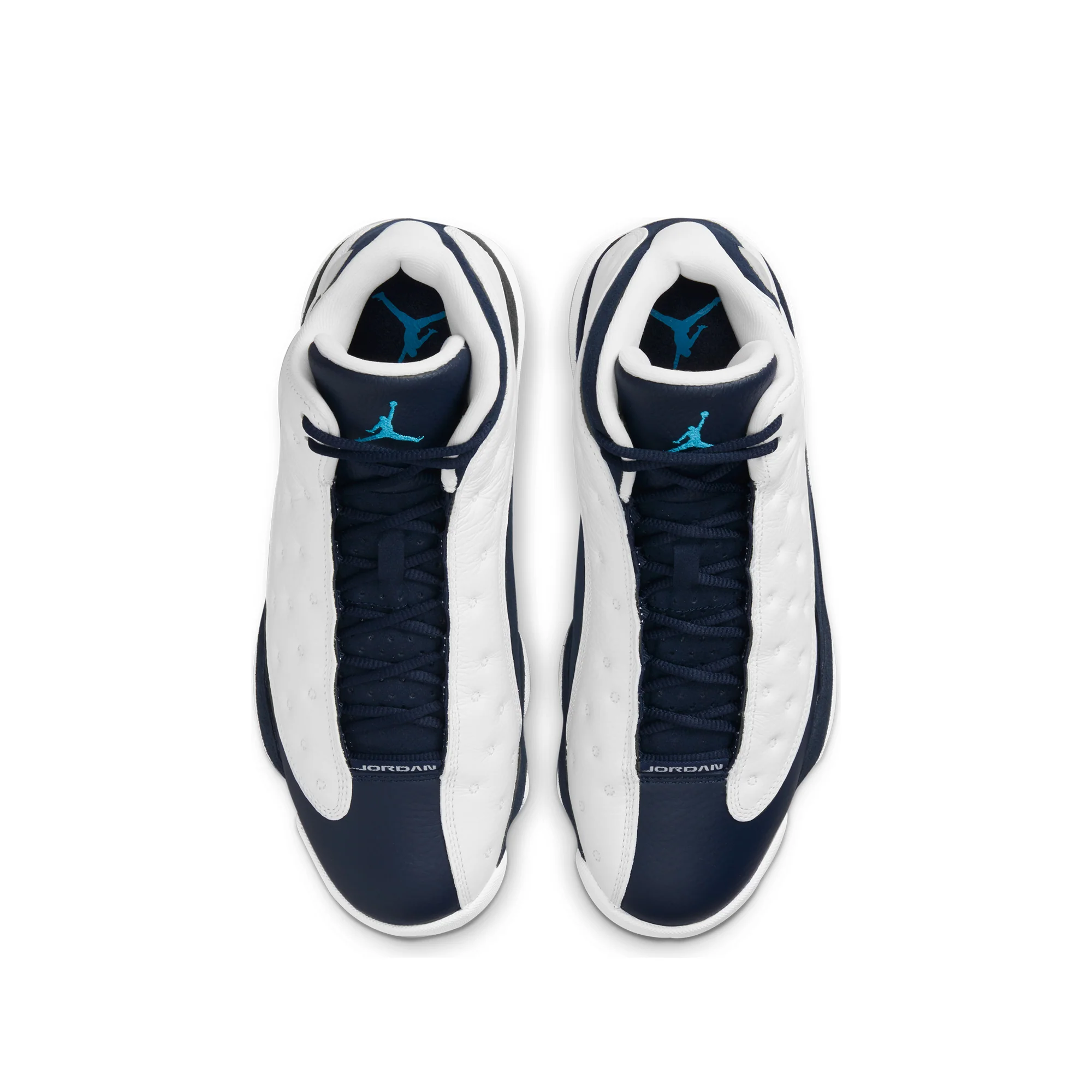 Air Jordan Mens 13 Retro Shoes White/DK Powder Blue - Image 4