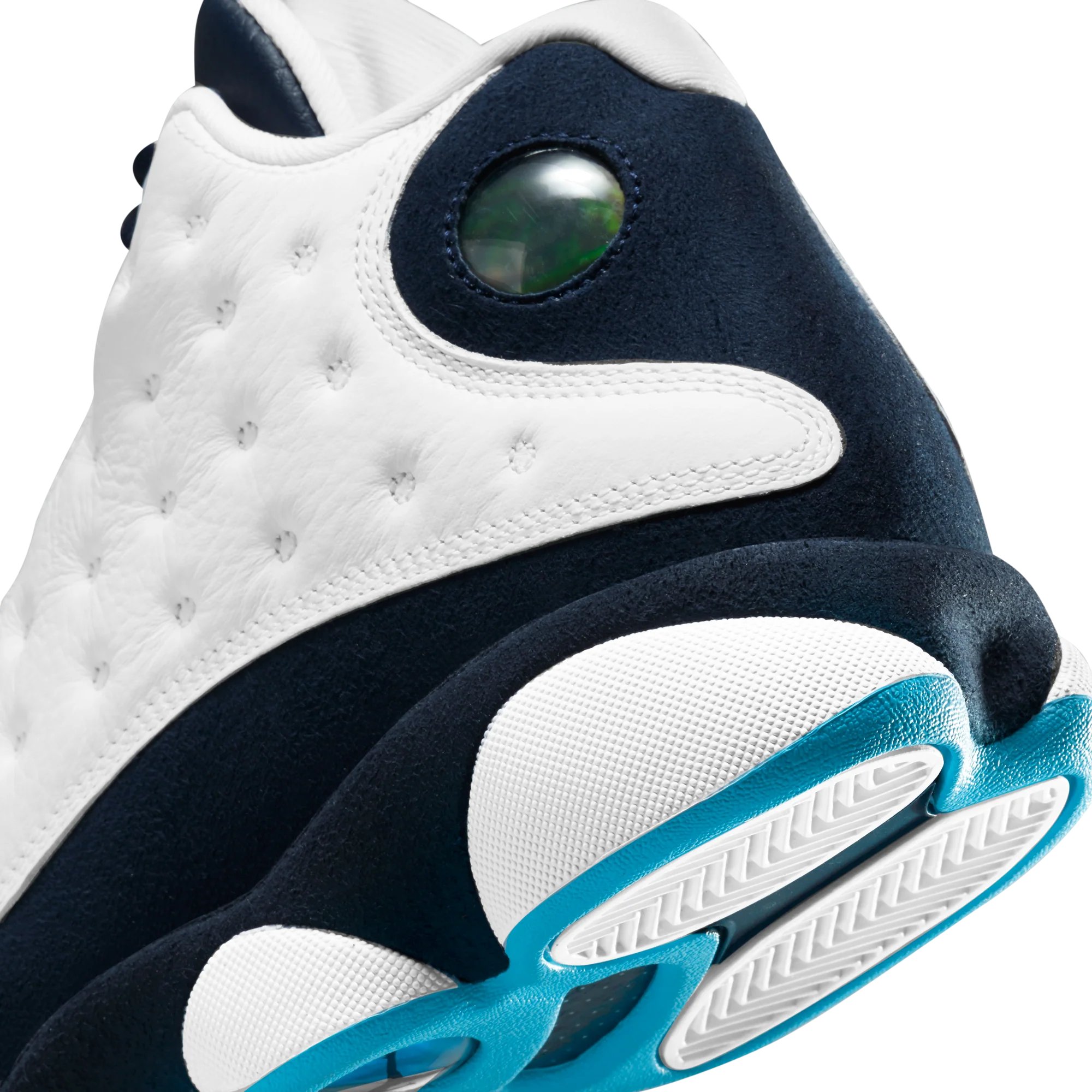 Air Jordan Mens 13 Retro Shoes White/DK Powder Blue - Image 5