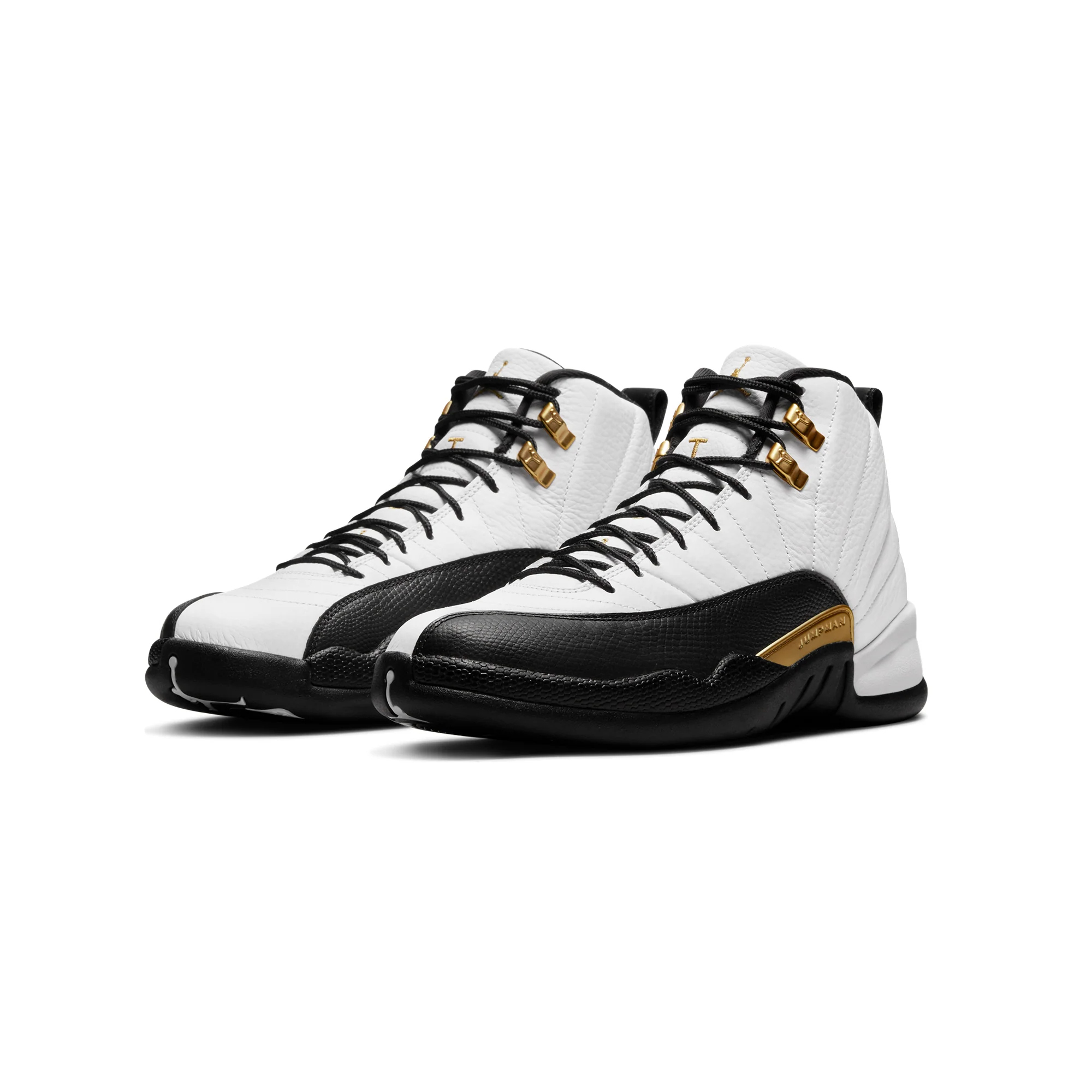 Air Jordan Mens 12 Retro Shoes 'White/Metallic Gold' - Image 2