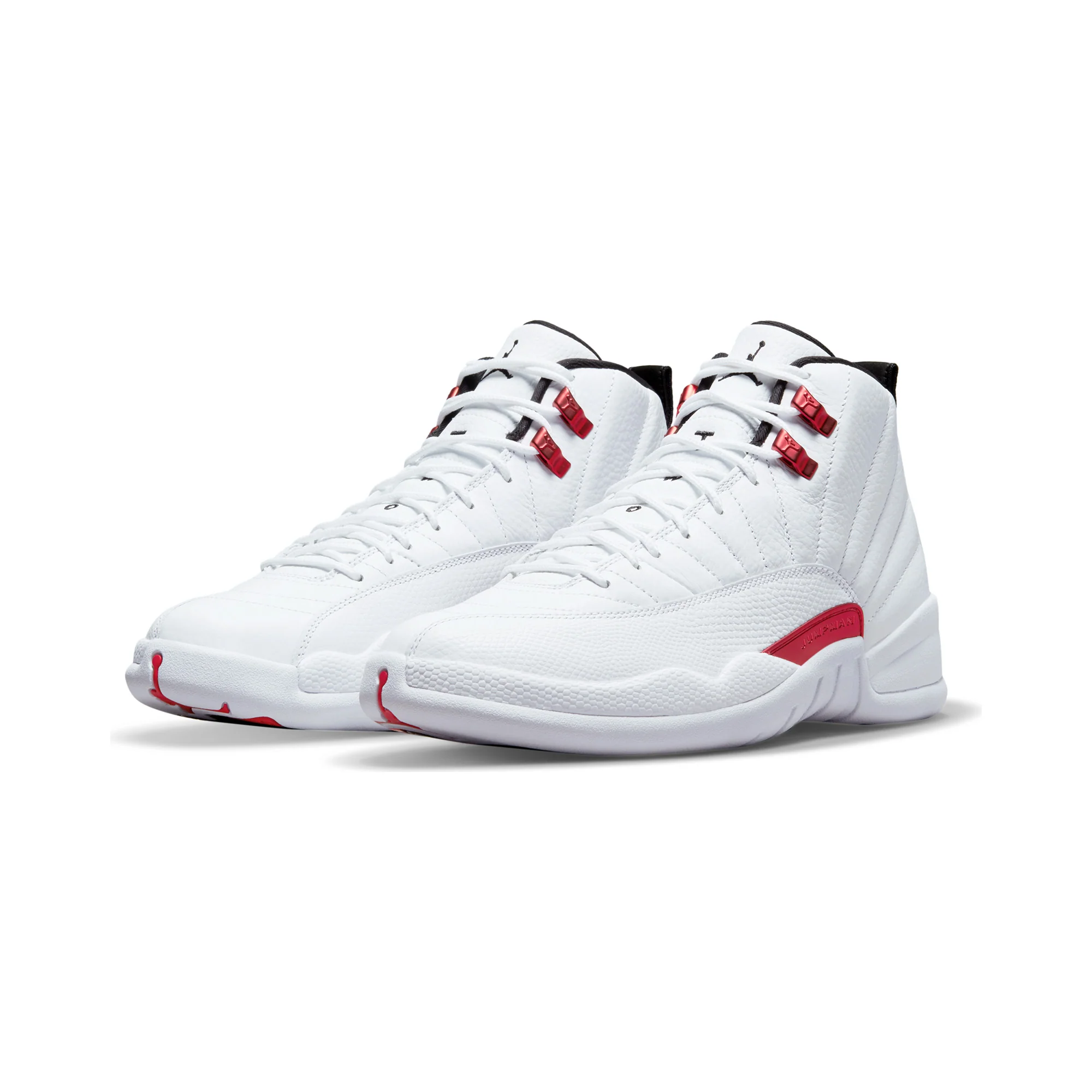 Air Jordan Mens 12 Retro Shoes White/Black/University Red - Image 2