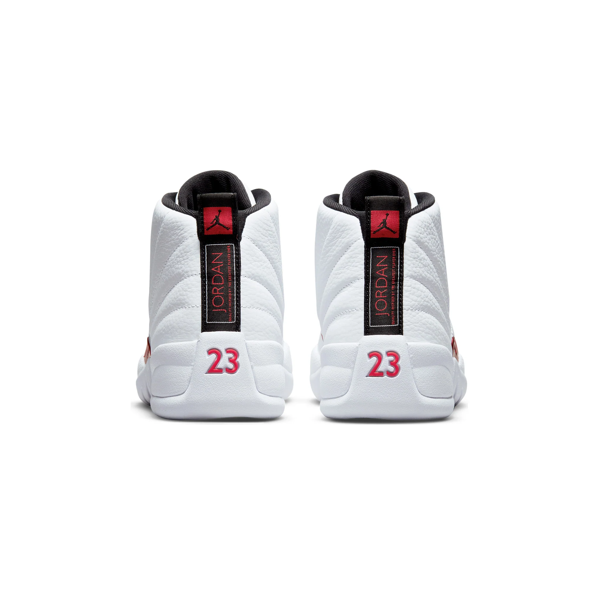 Air Jordan Mens 12 Retro Shoes White/Black/University Red - Image 3
