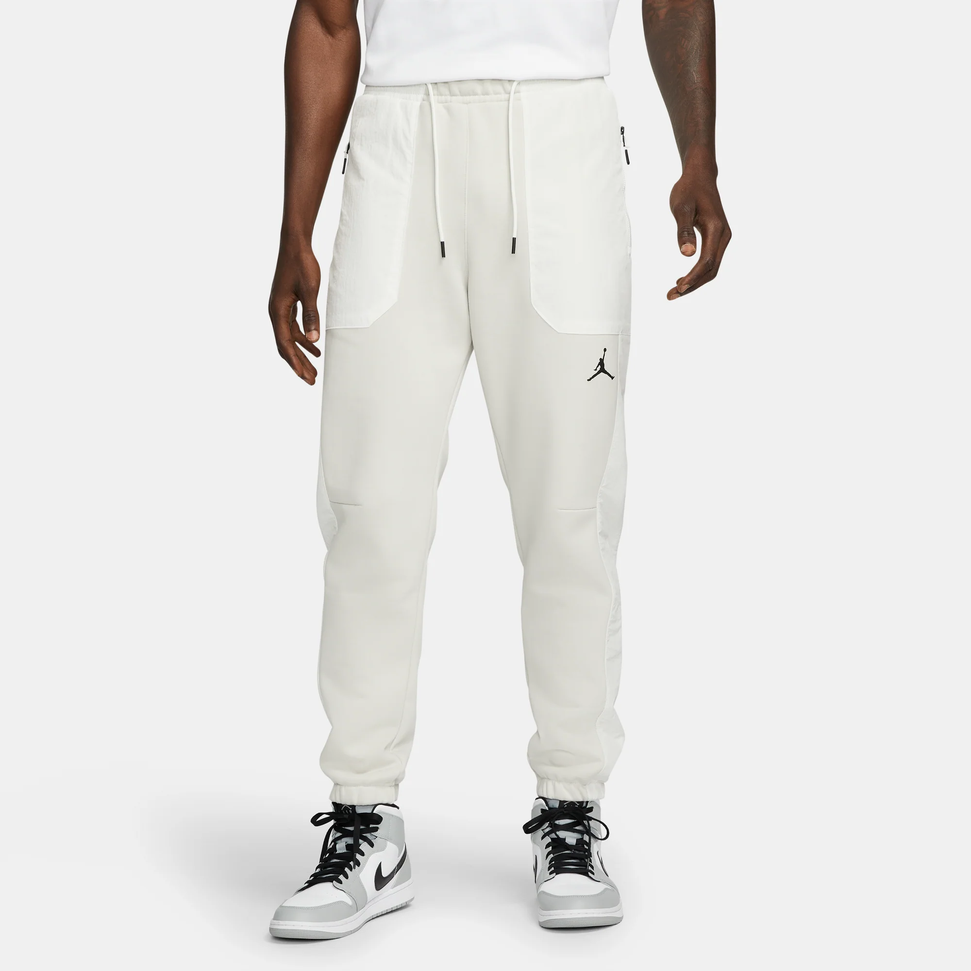 Air Jordan Mens 23 Engineered Fleece Pants 'Light Bone' - Image 2