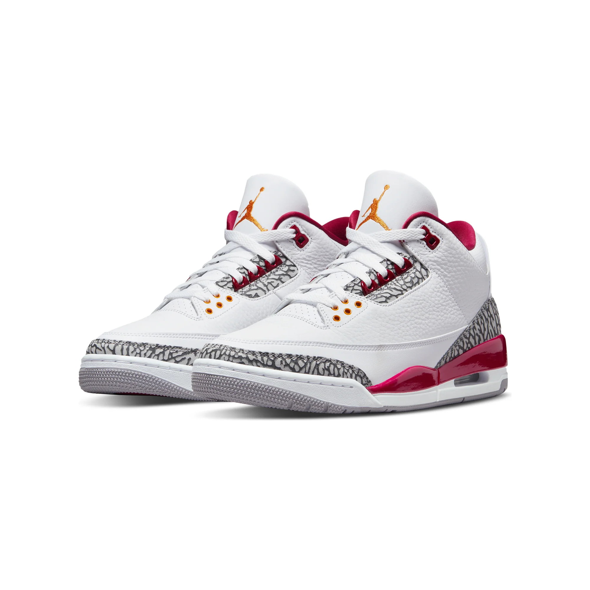 Air Jordan Mens 3 Retro Cardinal Shoes - Image 2