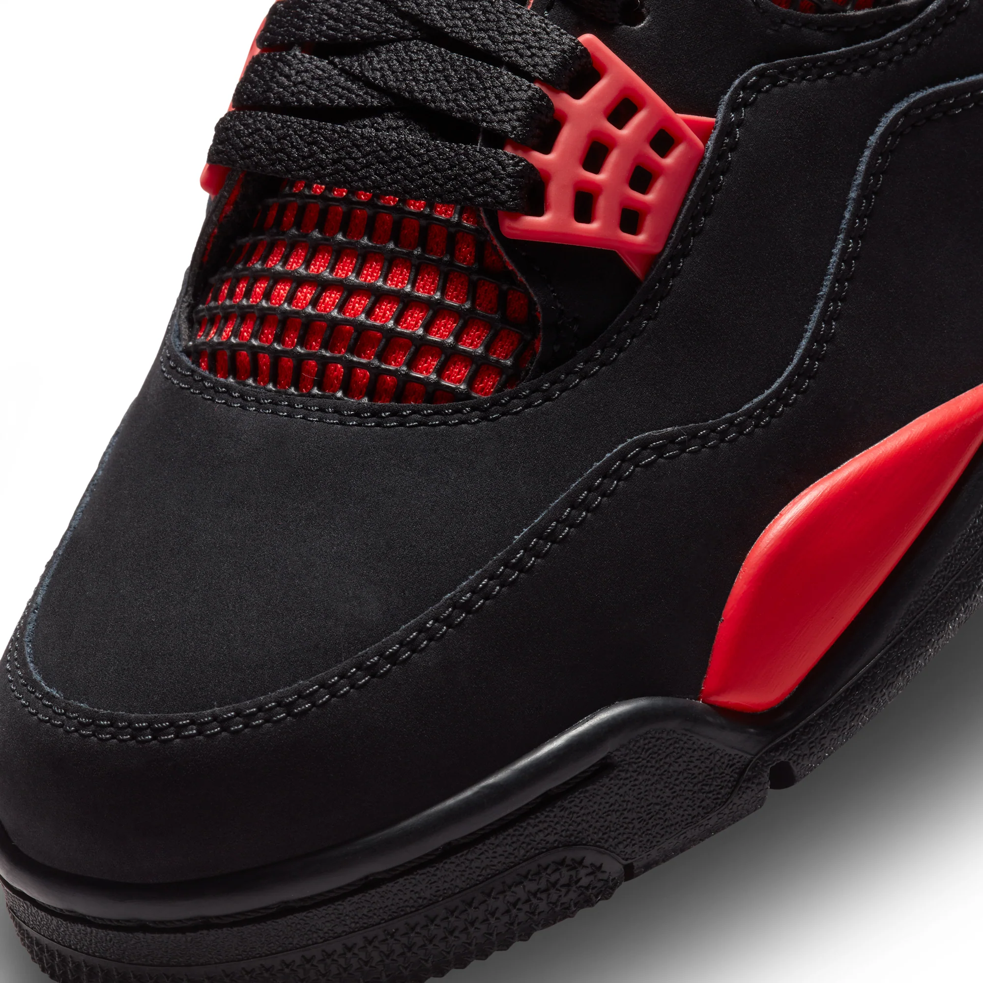 Air Jordan Mens 4 Retro Crimson Shoes - Image 4