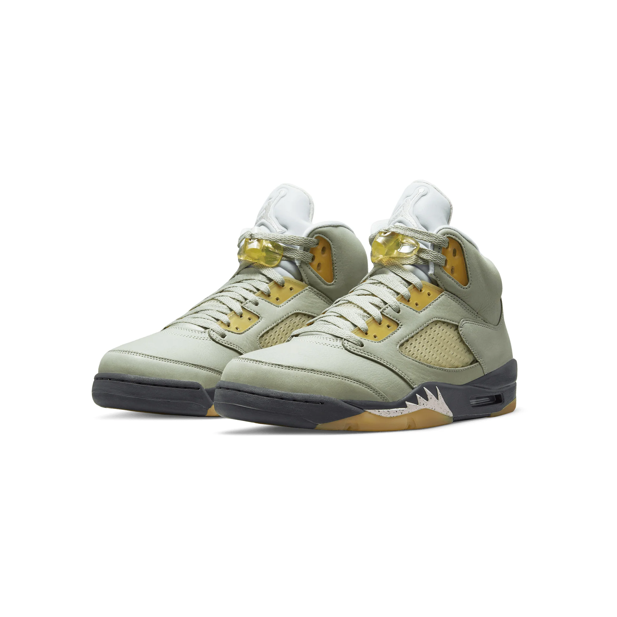 Air Jordan Mens 5 Retro Shoes 'Jade Horizon/Desert Sand' - Image 2