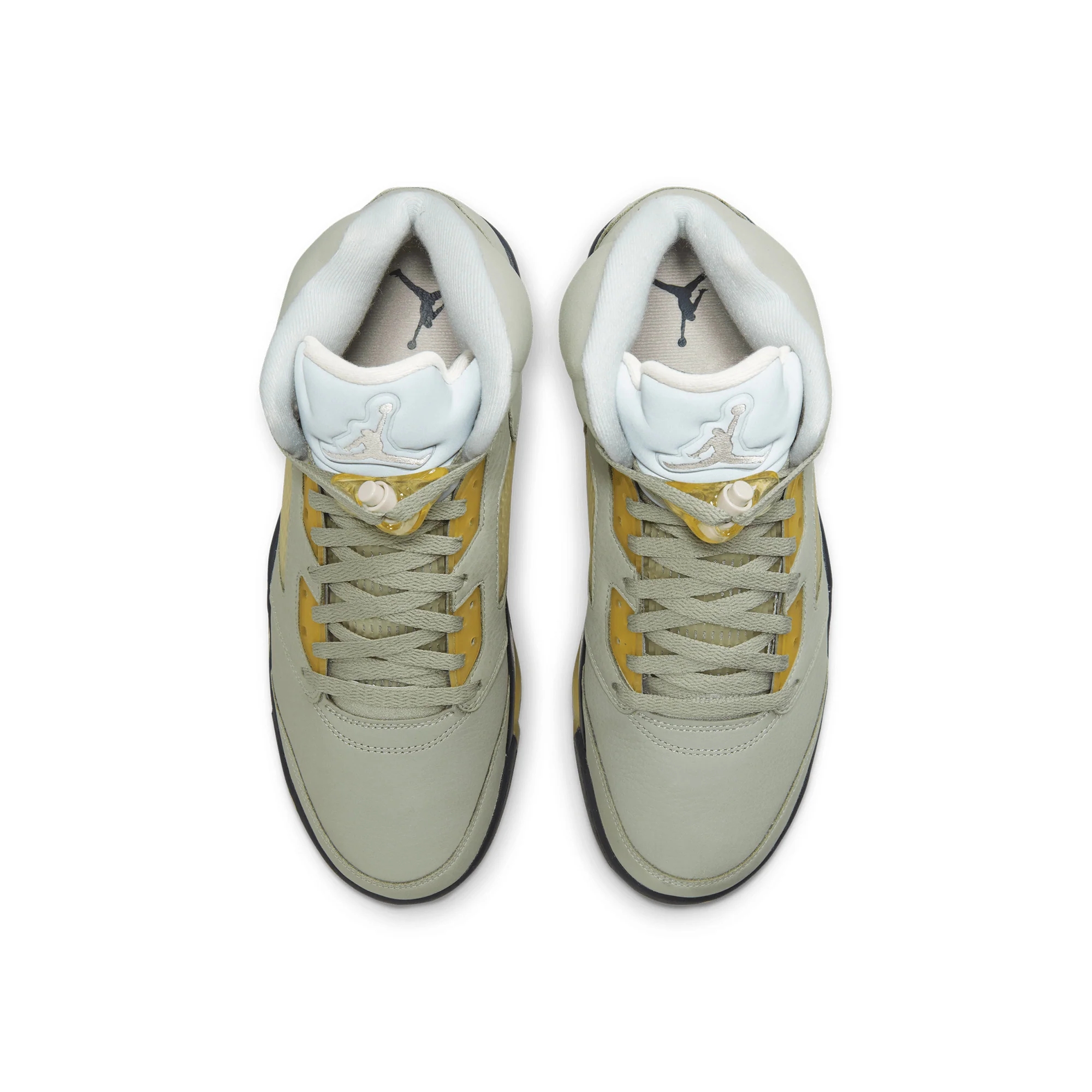 Air Jordan Mens 5 Retro Shoes 'Jade Horizon/Desert Sand' - Image 4
