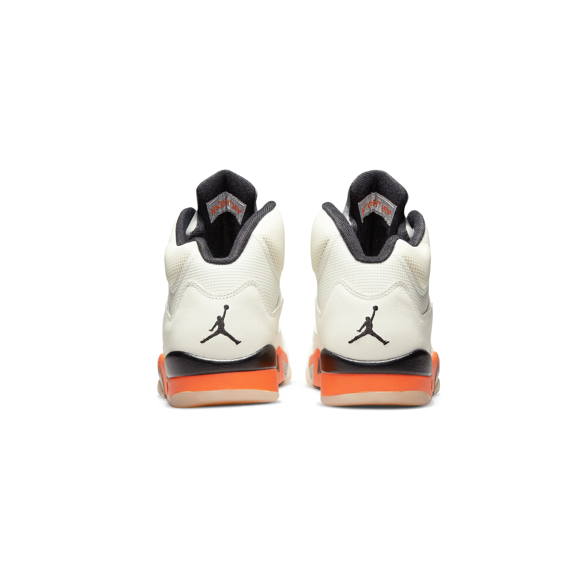 Air Jordan Mens 5 Retro Shoes 'Sail/Orange Blaze' - Image 3