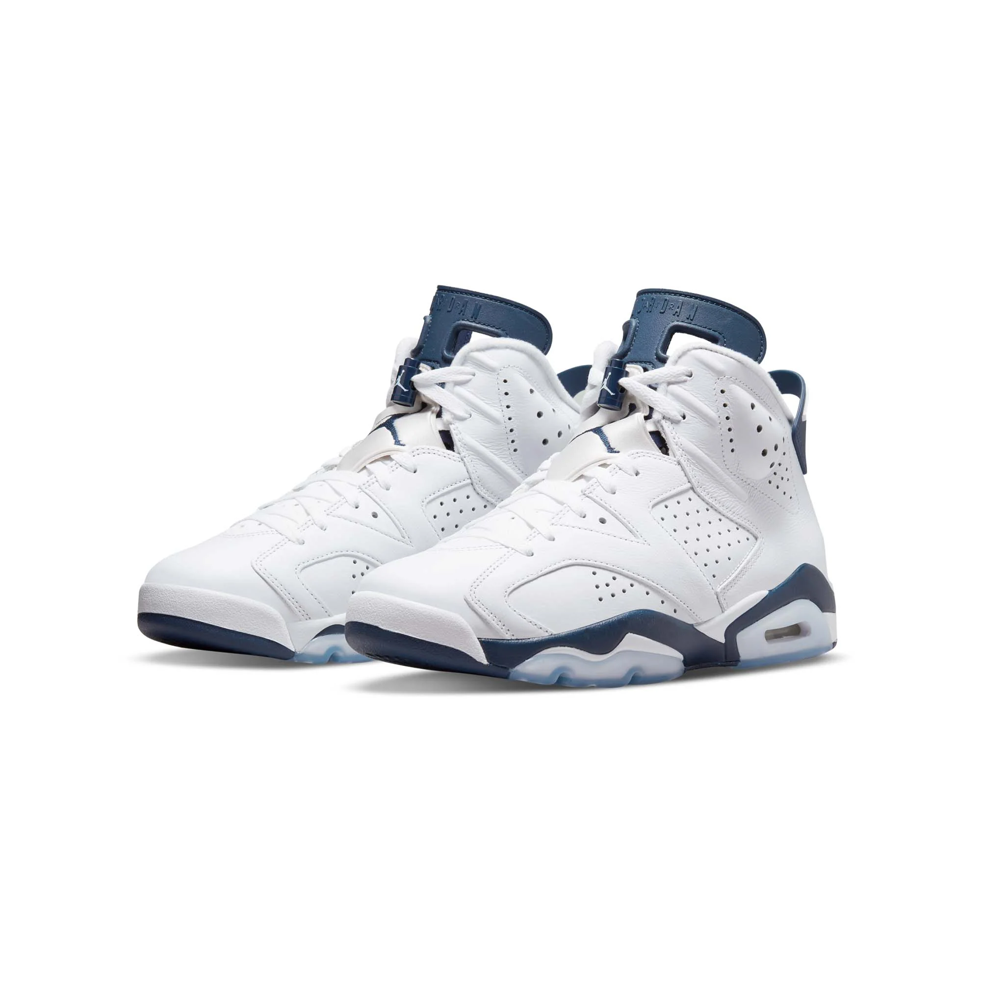Air Jordan 6 Mens Retro Shoe 'White/Midnight Navy' - Image 2