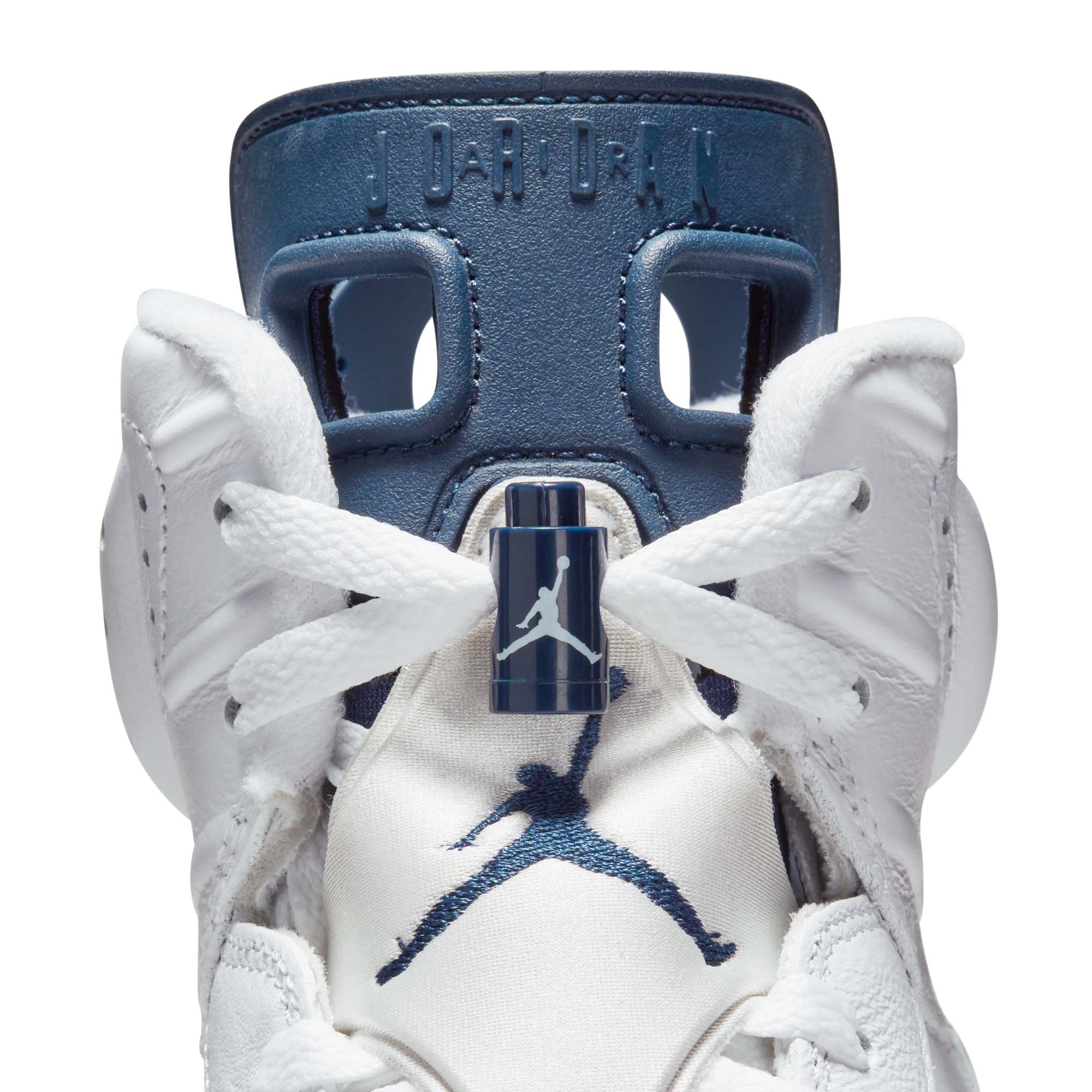 Air Jordan 6 Mens Retro Shoe 'White/Midnight Navy' - Image 4
