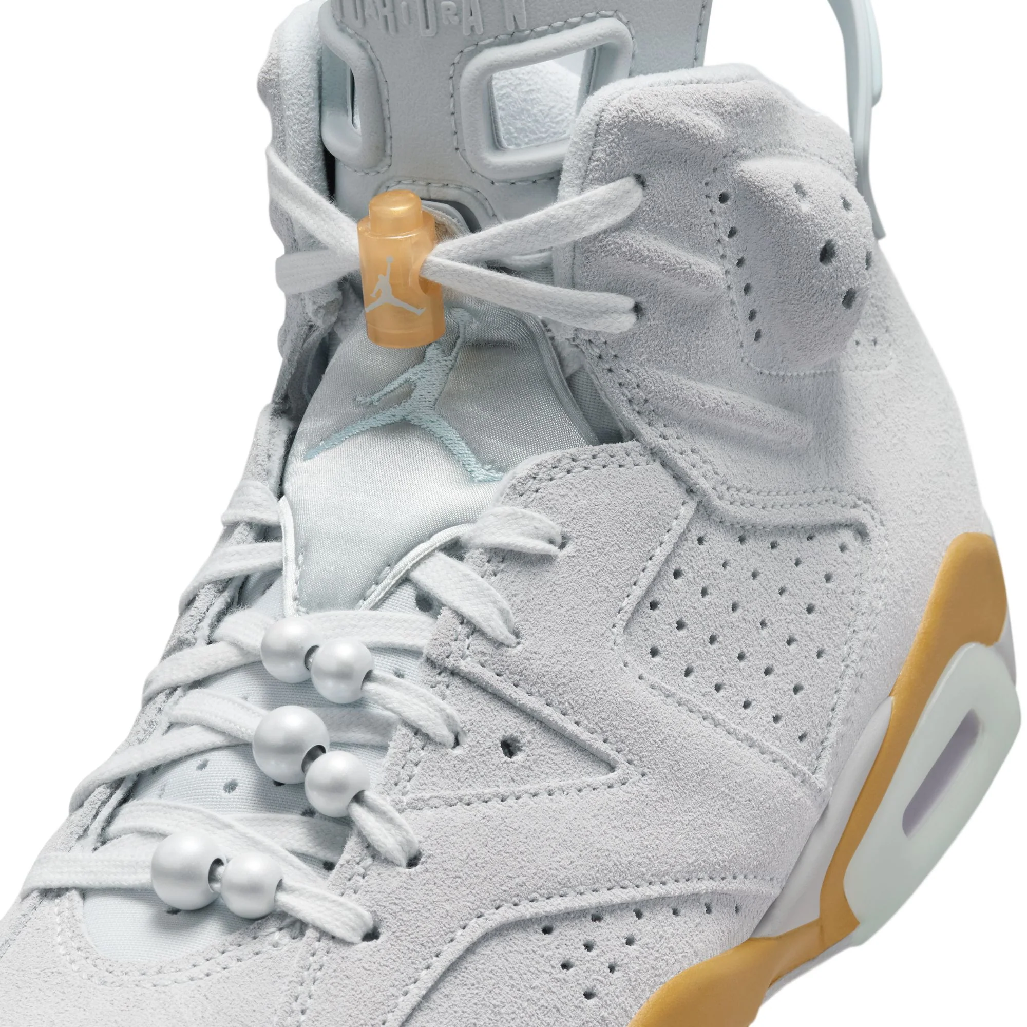 Air Jordan Womens 6 Retro "Pearl" Shoes - Image 4