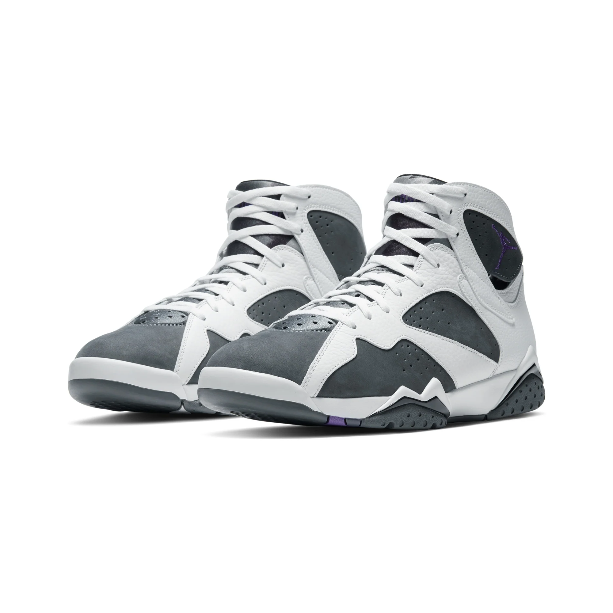Air Jordan 7 Mens Retro Shoes 'White/Varsity Purple' - Image 2