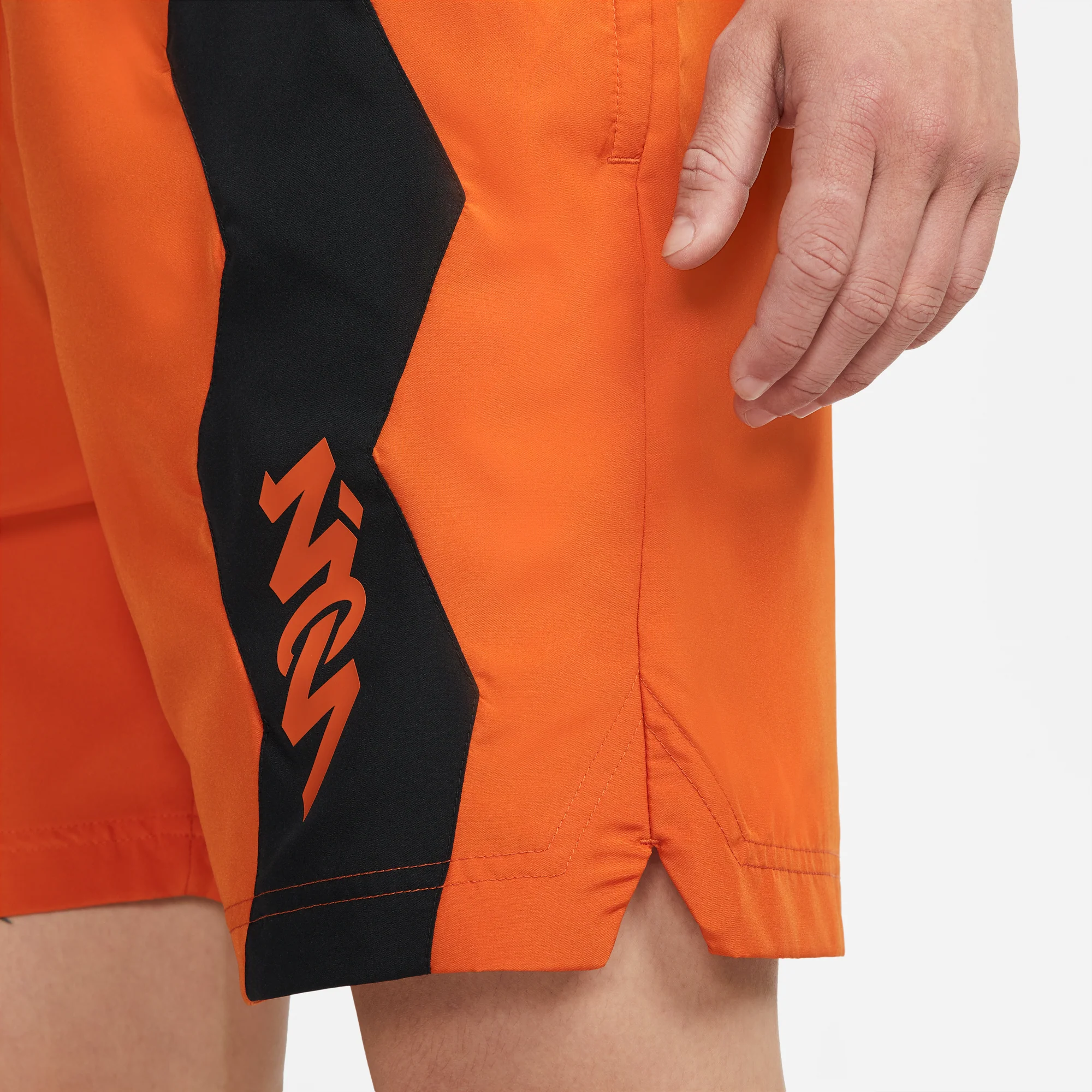 Jordan Mens Dri-Fit Zion Woven Shorts Campfire Orange - Image 4