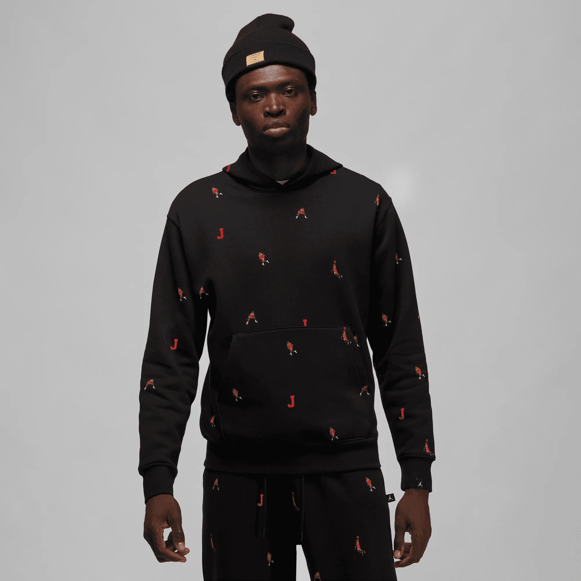 Air Jordan Mens Essential Holiday Jumpman Fleece Hoodie - Image 2