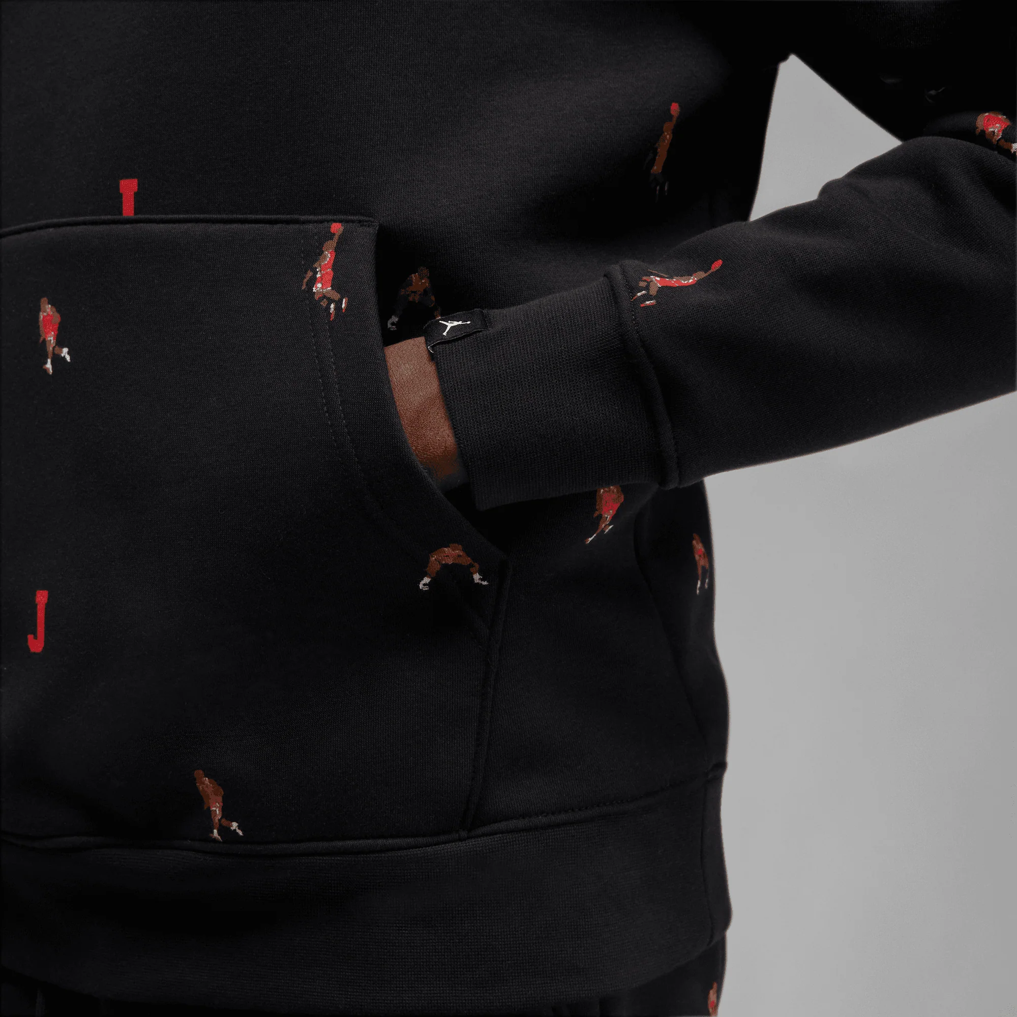 Air Jordan Mens Essential Holiday Jumpman Fleece Hoodie - Image 4