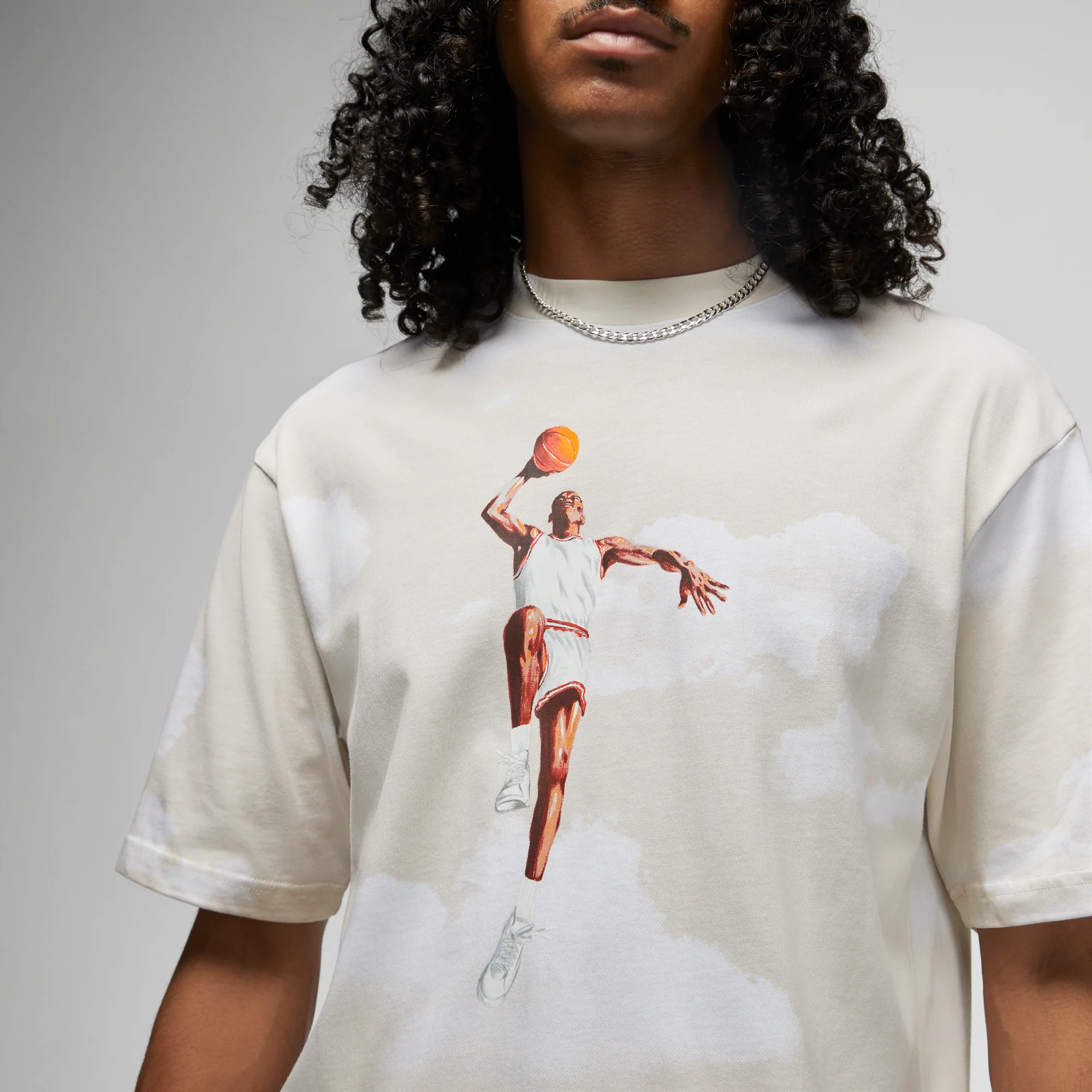 Air Jordan Mens Essentials T-Shirt 'Sail' - Image 3