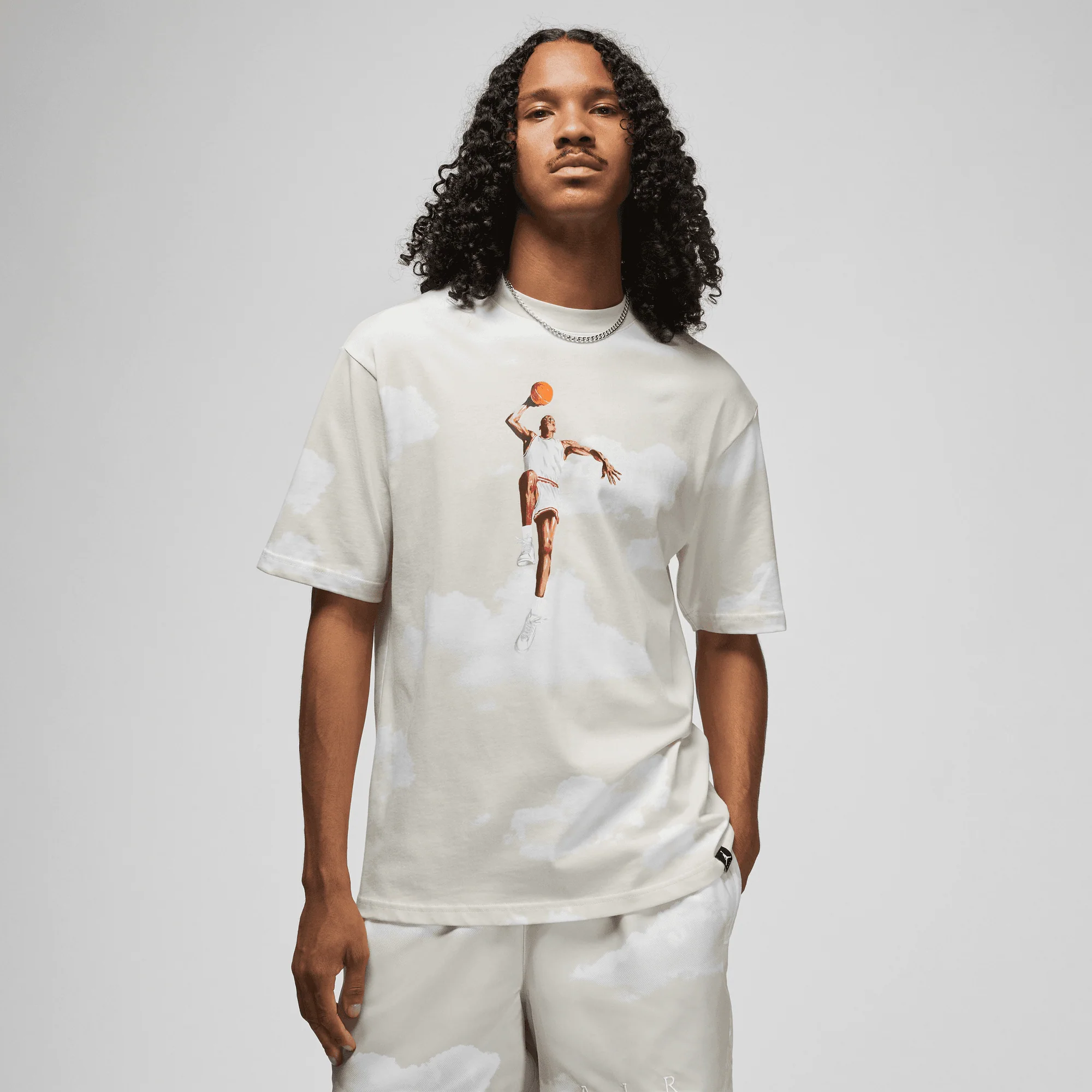 Air Jordan Mens Essentials T-Shirt 'Sail' - Image 4