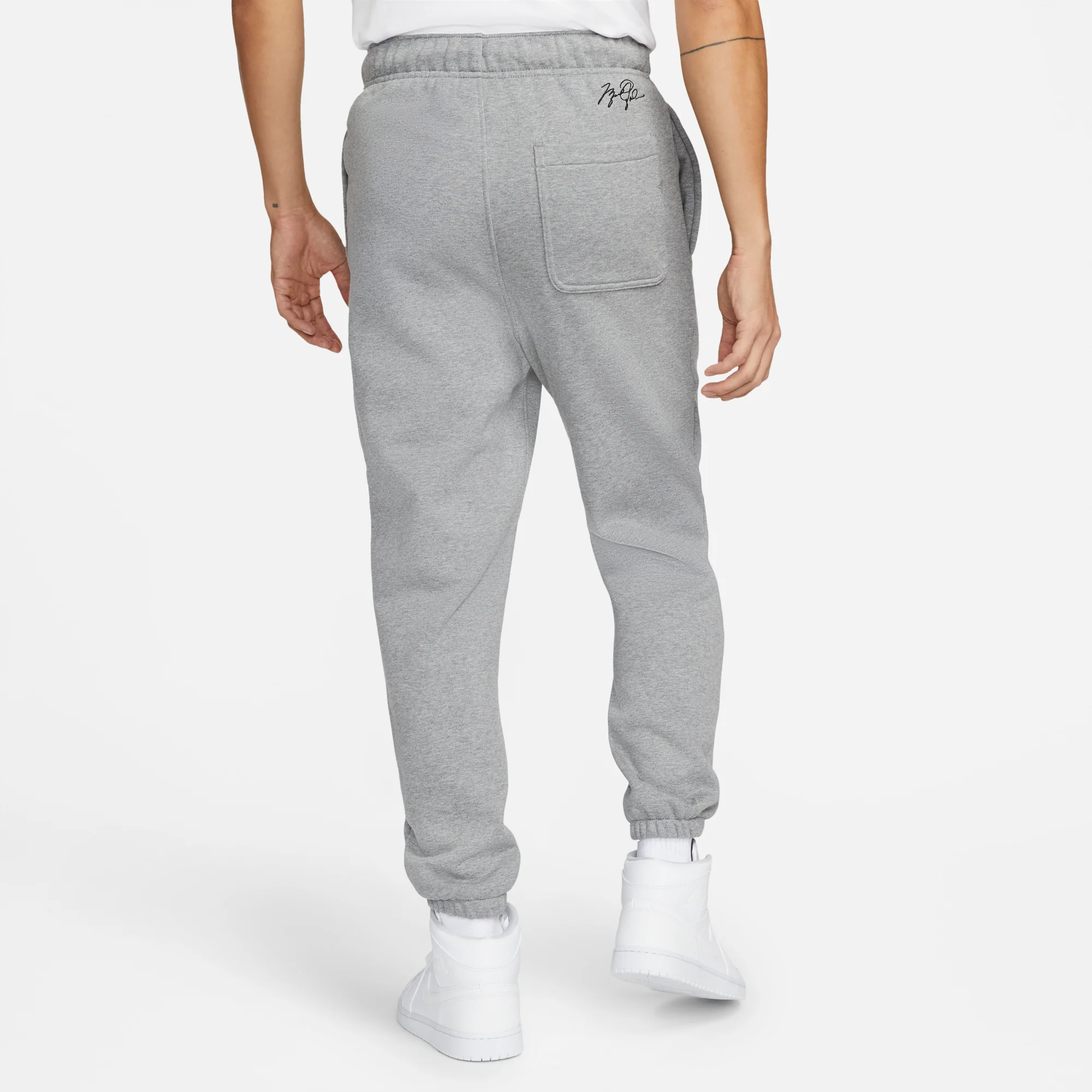 Air Jordan Mens Fleece Pants Carbon Heather - Image 3