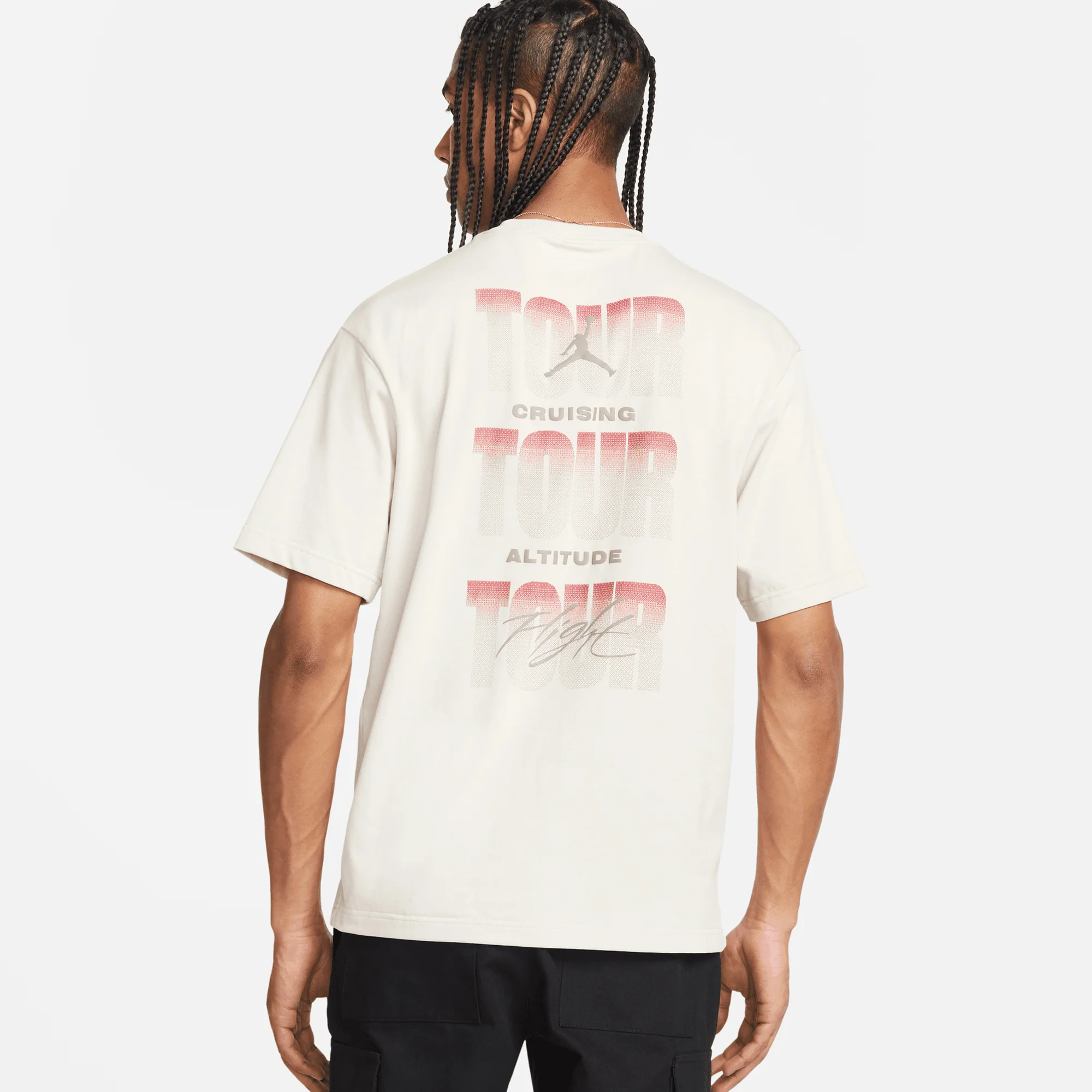 Air Jordan Mens Flight Heritage '85 T-Shirt 'Lt Orewood Brn' - Image 3