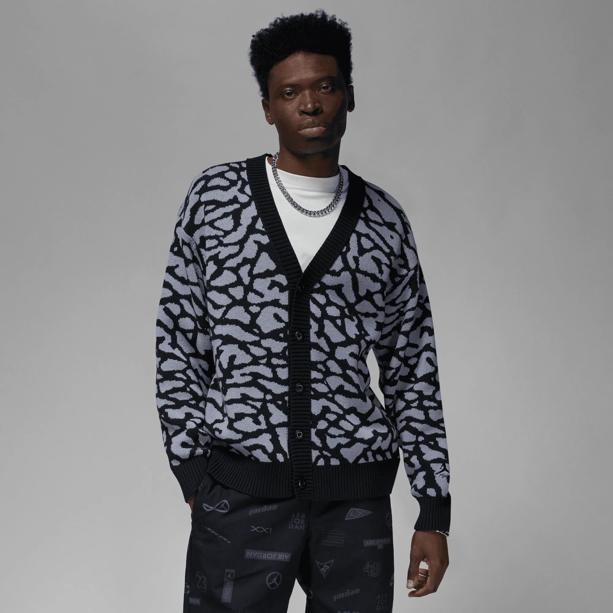 Air Jordan Mens Flight Heritage Cardigan - Image 2