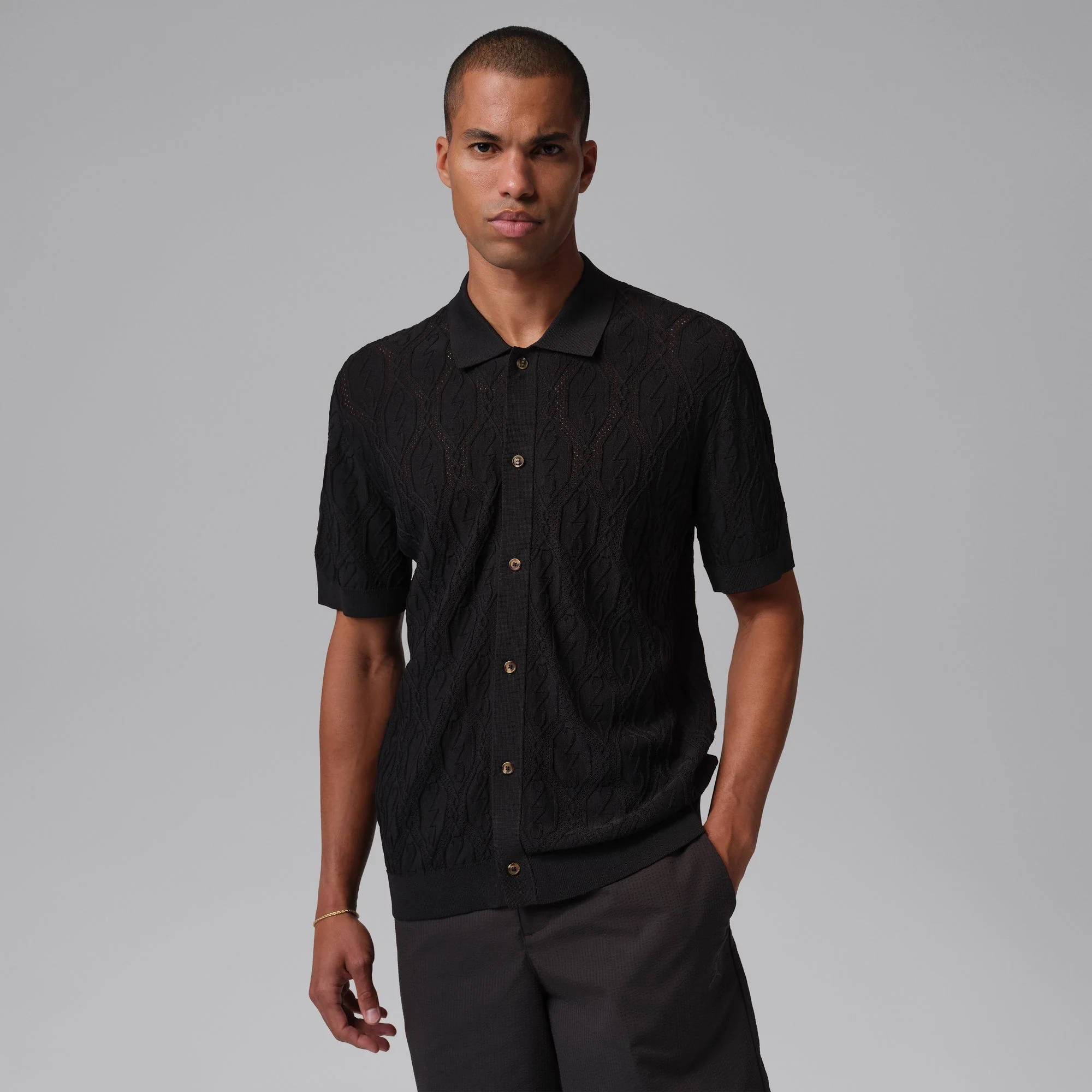 Air Jordan Mens Golf Button-Down Shirt - Image 2