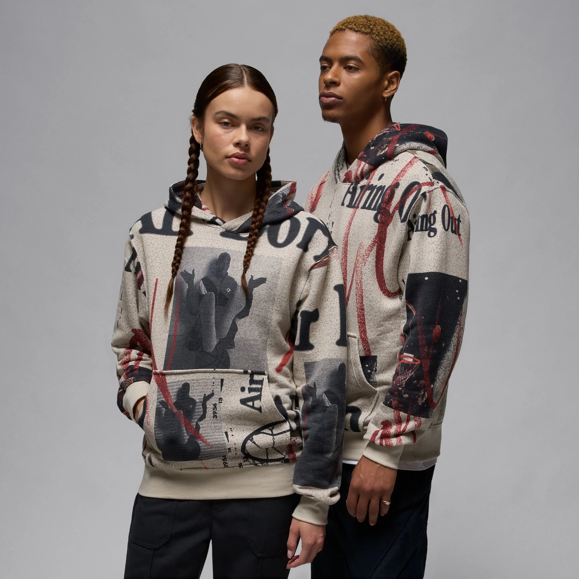 Air Jordan Mens Heritage Knit Pullover Hoodie - Image 2