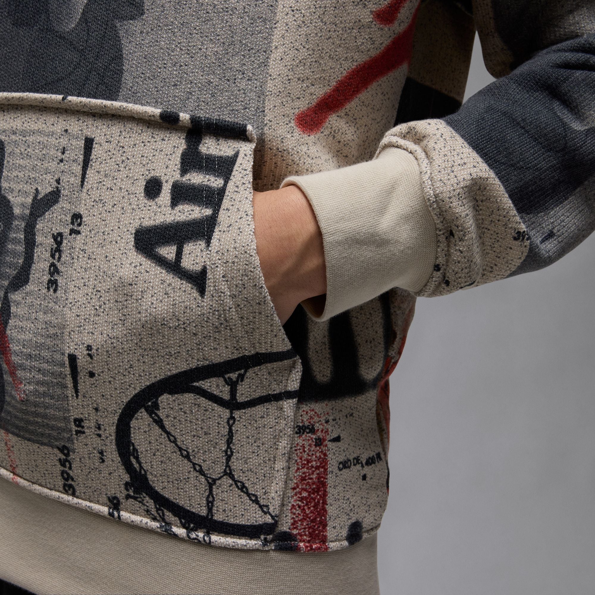 Air Jordan Mens Heritage Knit Pullover Hoodie - Image 4
