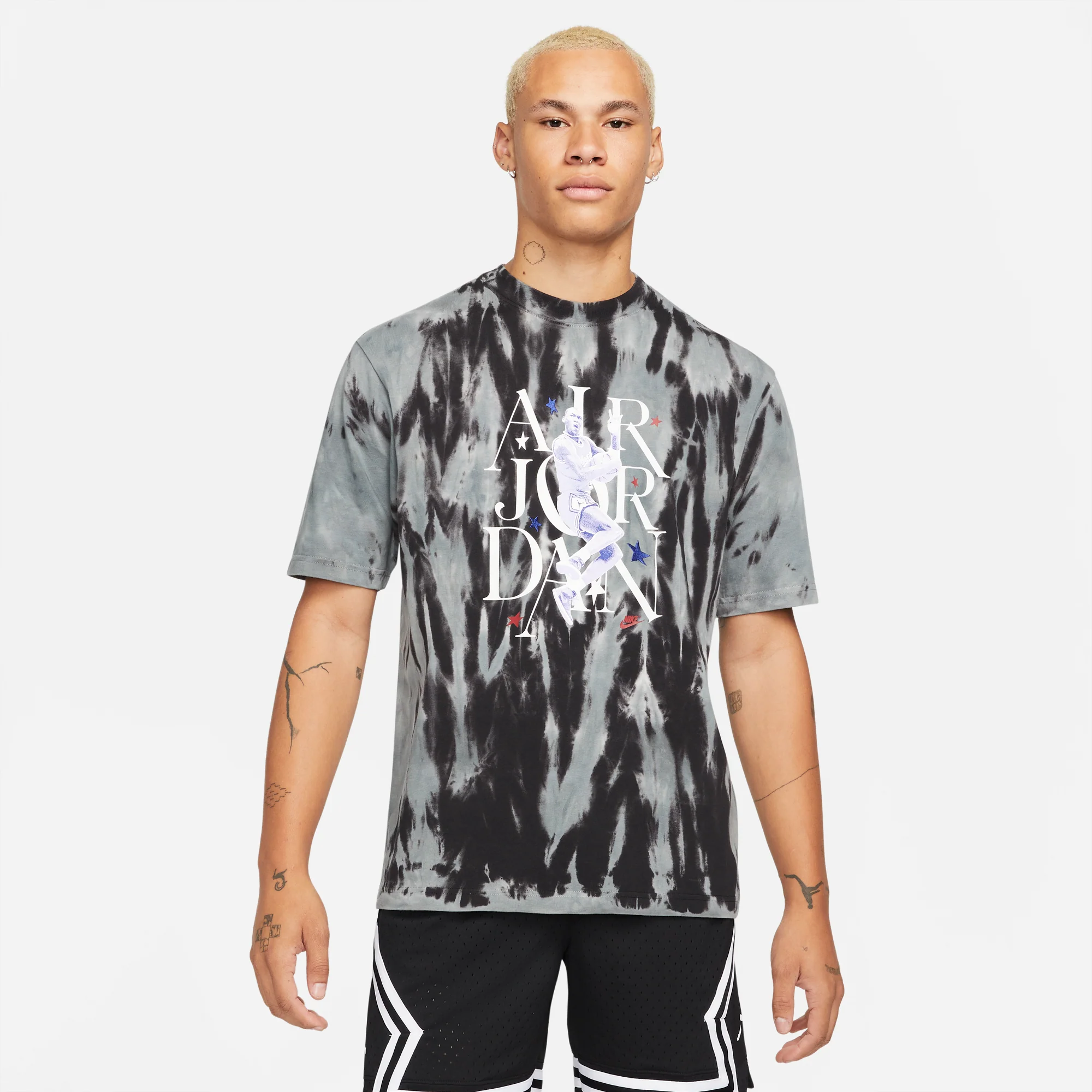 Air Jordan Mens Jordan Sport DNA '85 T-Shirt 'White/Multi' - Image 3