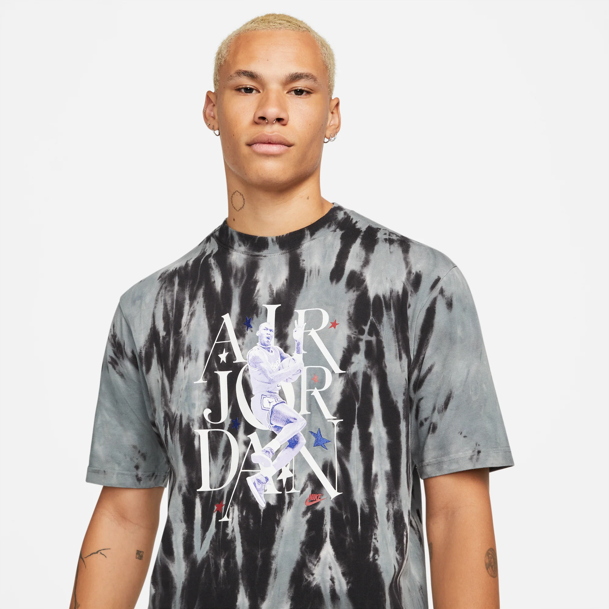 Air Jordan Mens Jordan Sport DNA '85 T-Shirt 'White/Multi' - Image 4