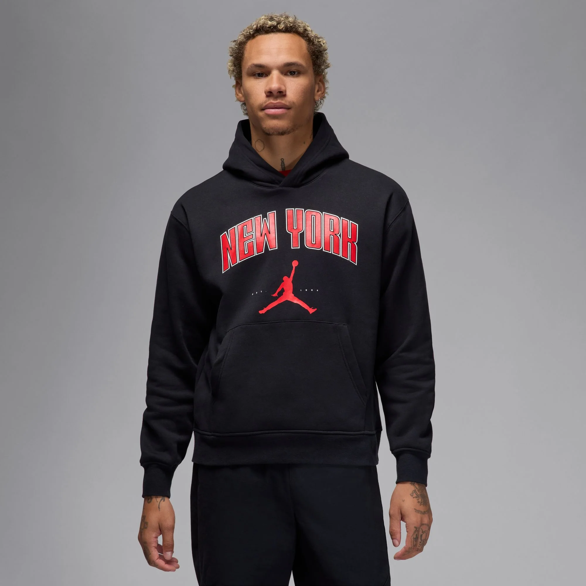 Air Jordan Mens New York Fleece Pullover Hoodie - Image 2