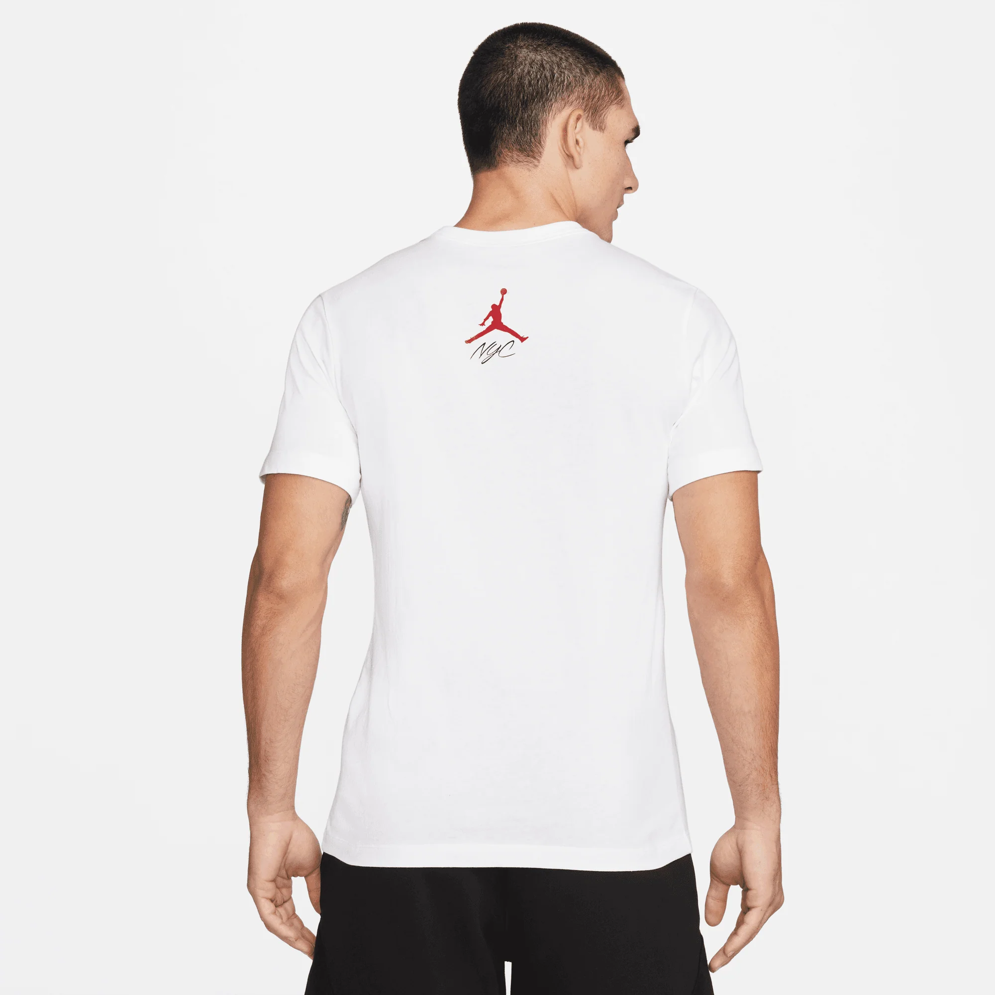 Air Jordan Mens "New York" Stencil T-Shirt 'White' - Image 2