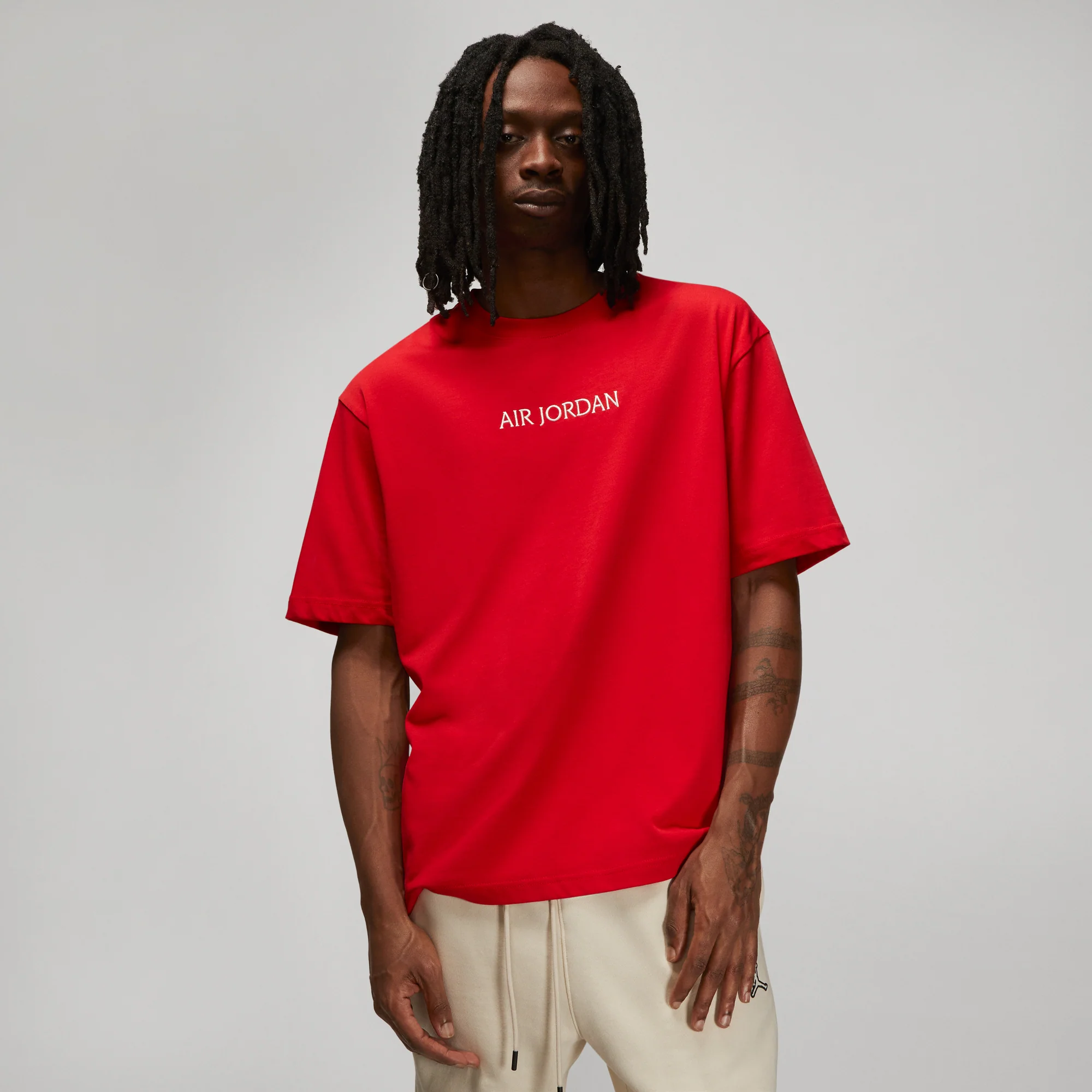 Air Jordan Mens SS Tee Red - Image 2